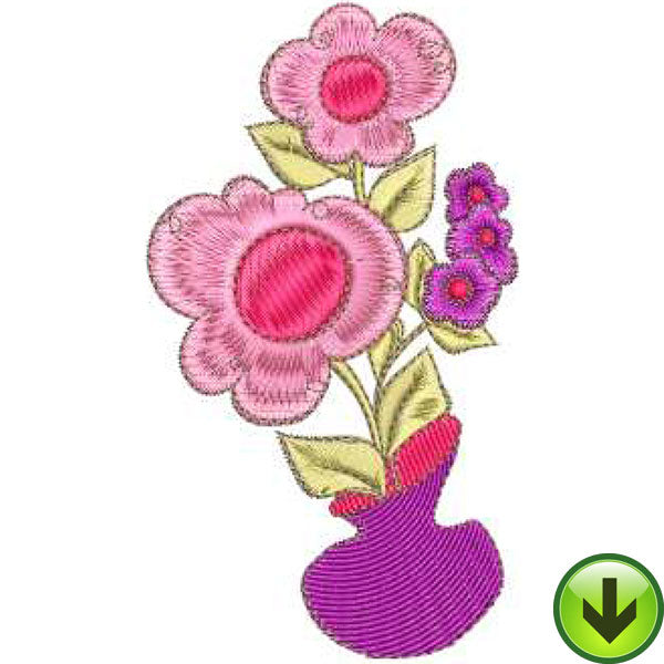 Posie Pot Machine Embroidery Design | Download