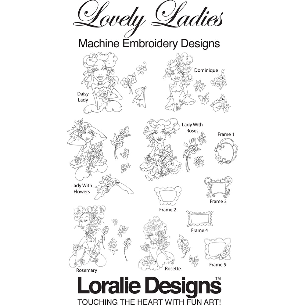 Lovely Ladies Embroidery Machine Design Collection