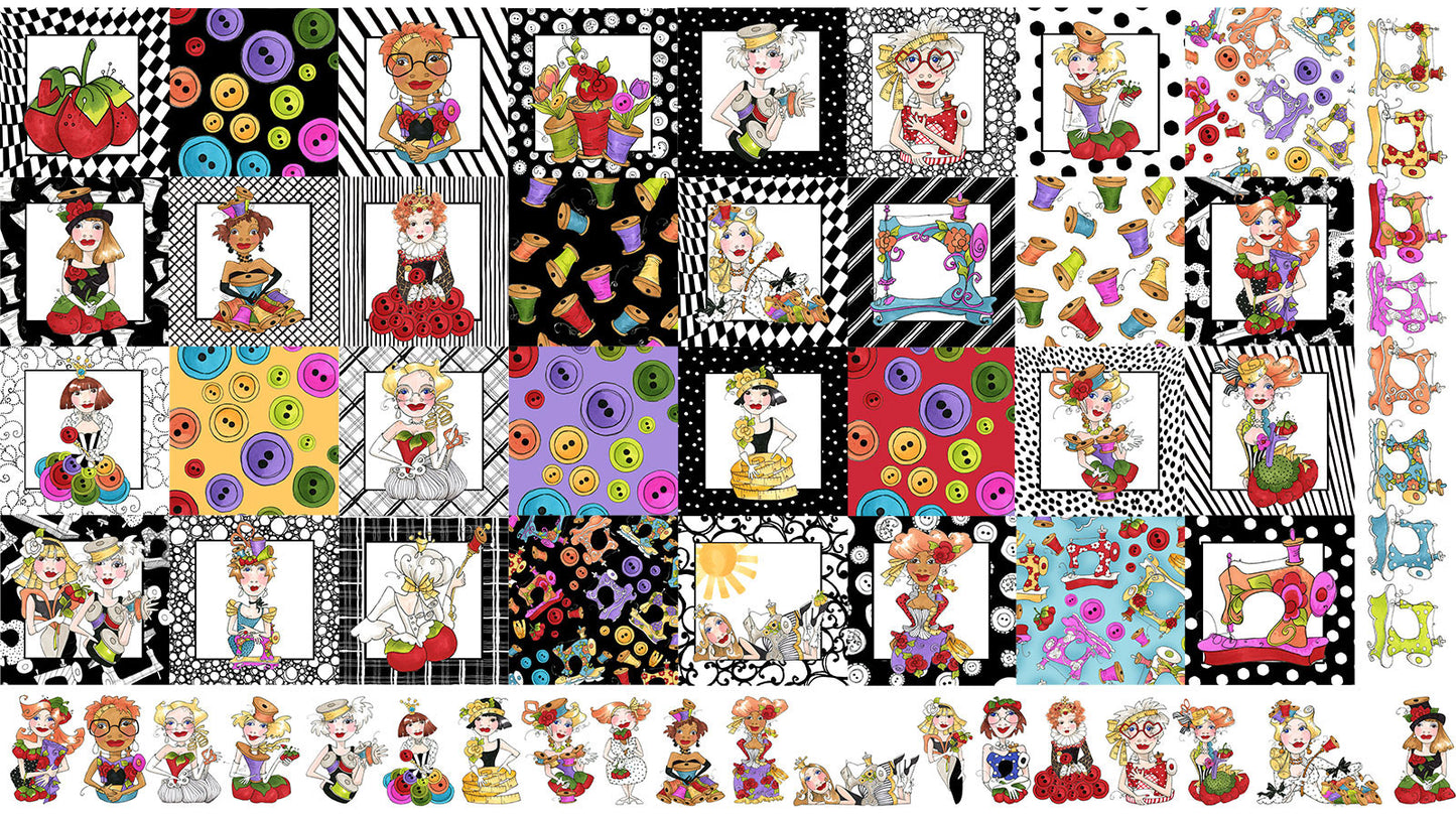 Medley Sew Curious! Fabric Panel