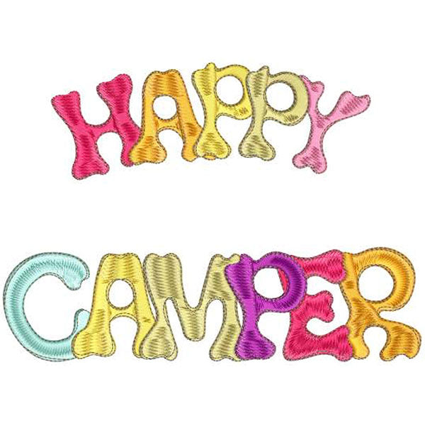 Happy Camper 3 Embroidery Machine Design Collection