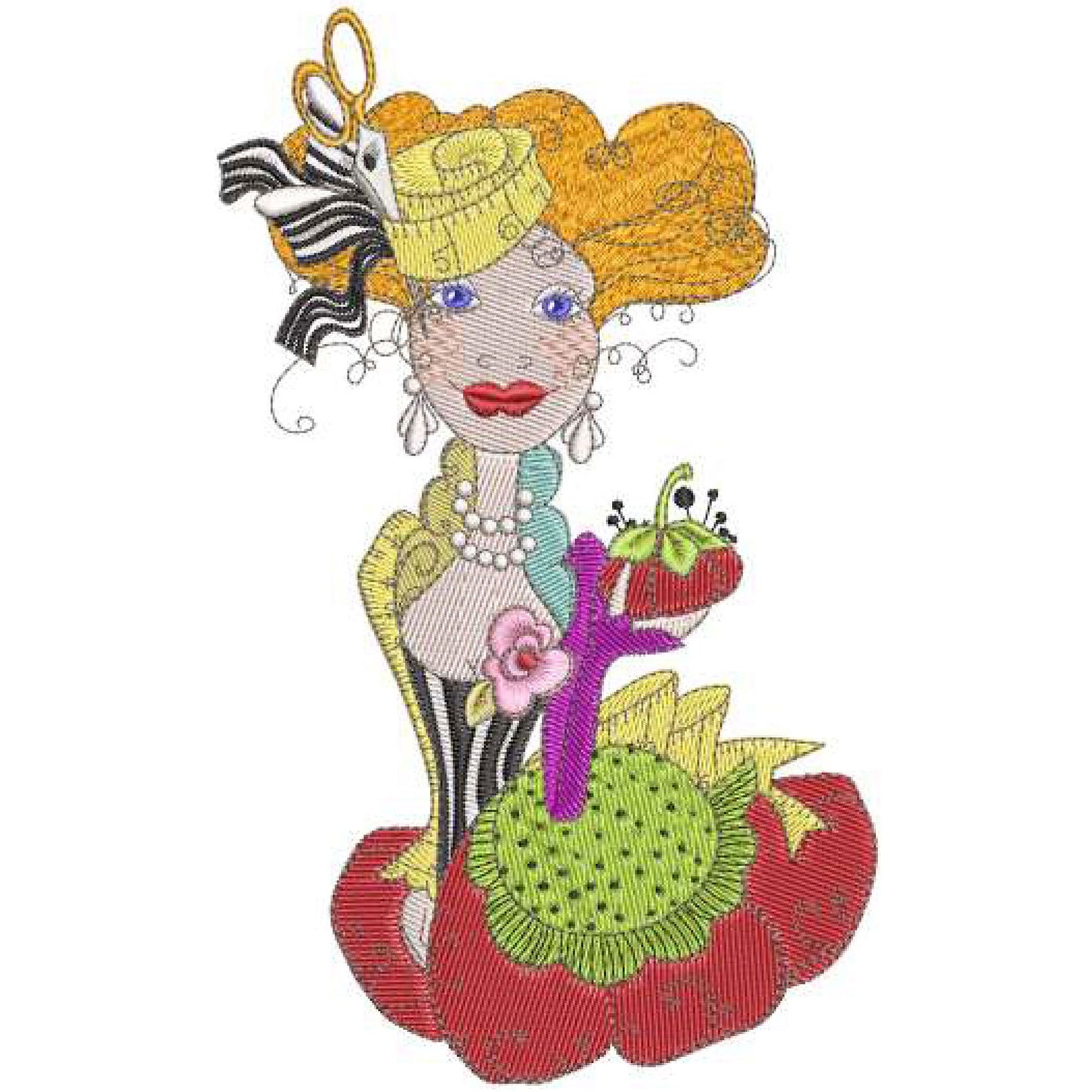 Jean Jean Stitching Queen Embroidery Design