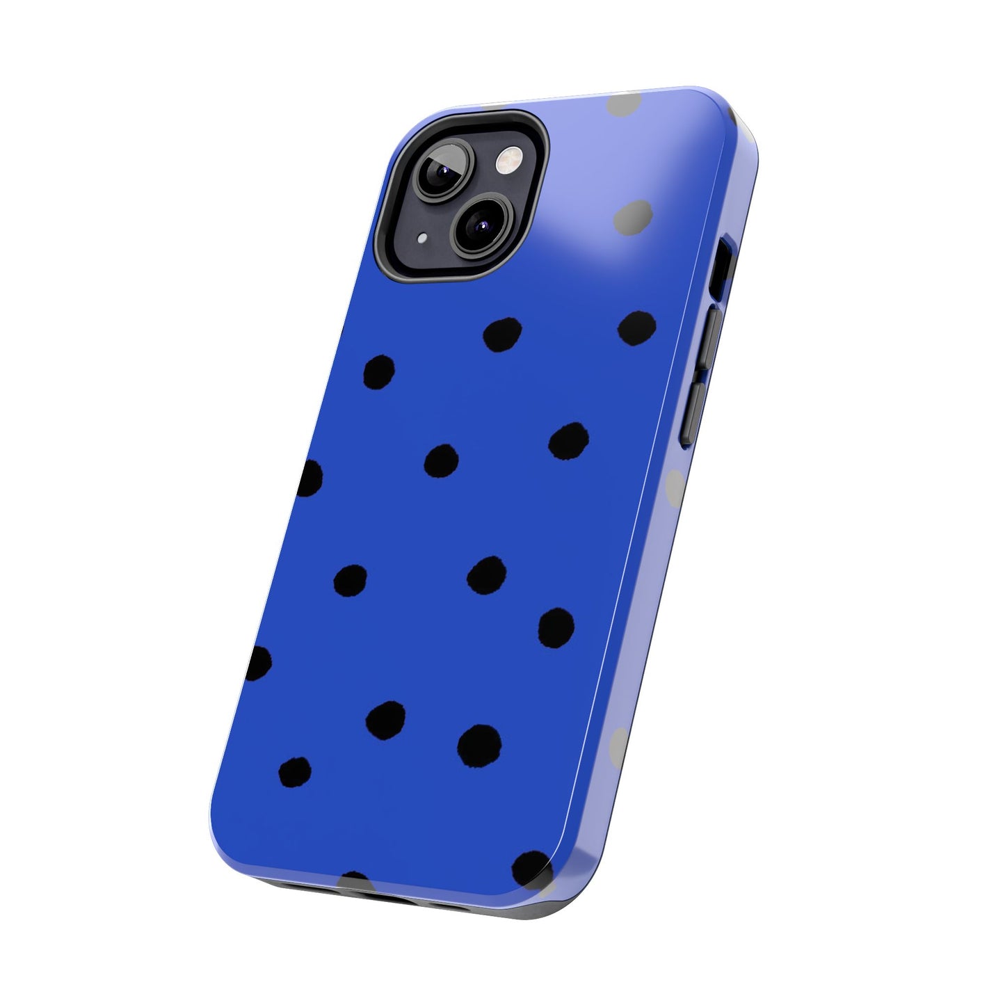 Dinky Dots Blue / Black Phone Case