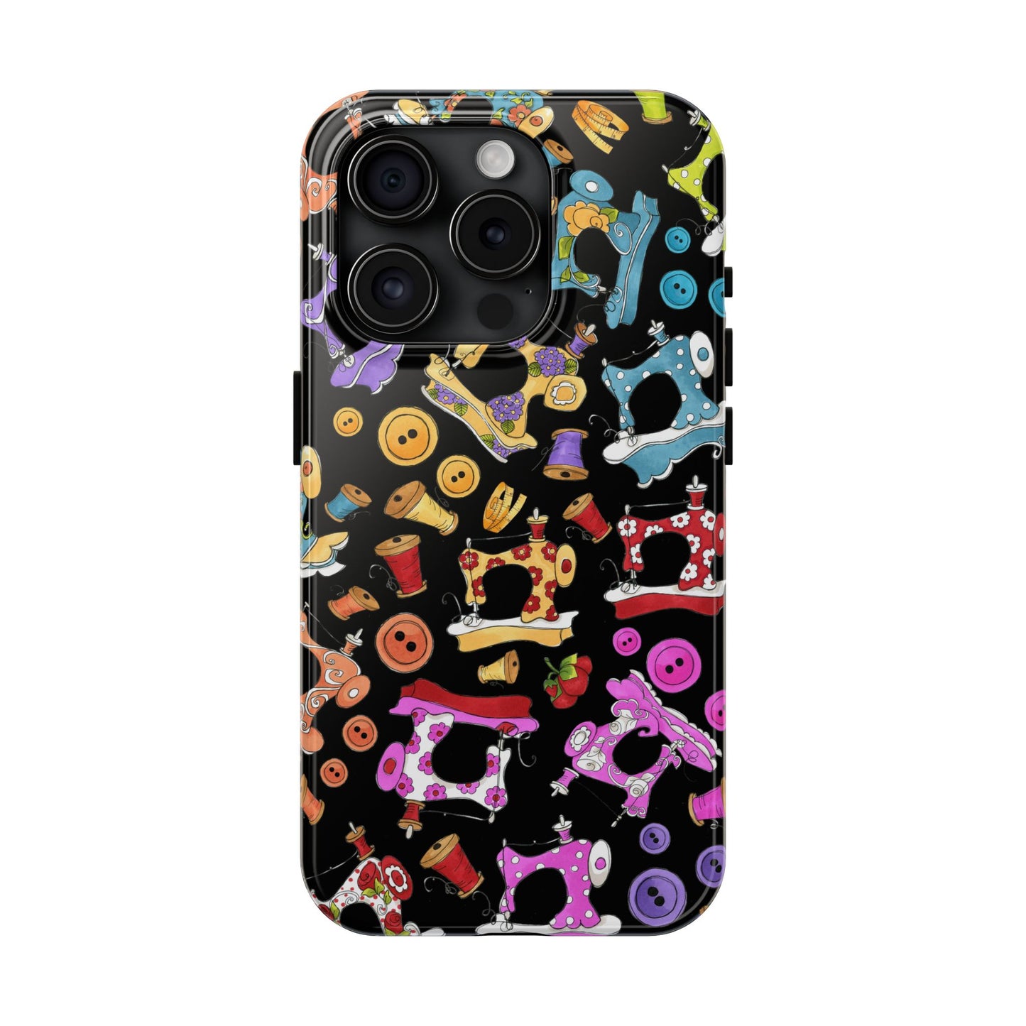 Sew Assorted Black Phone Case
