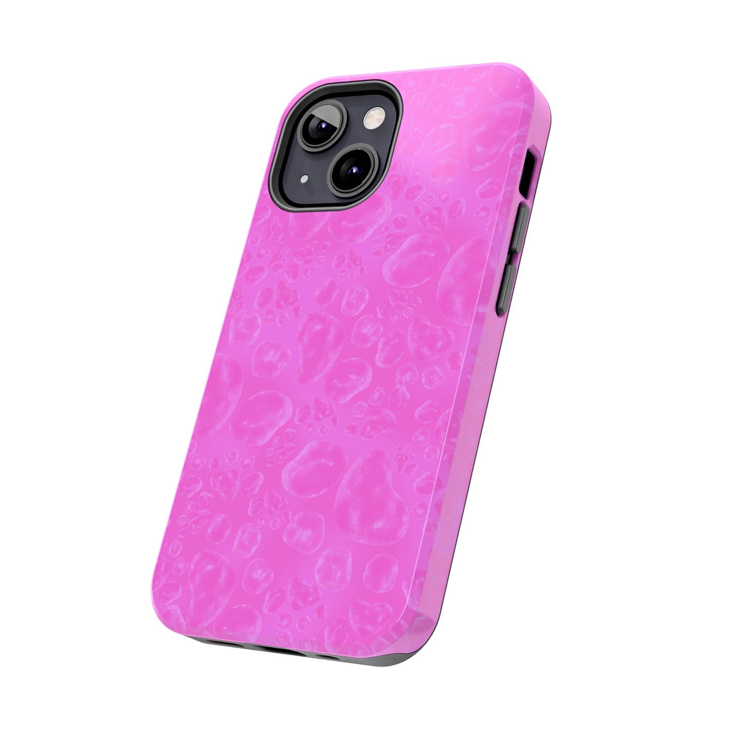 Paw Dots Cerise Phone Case