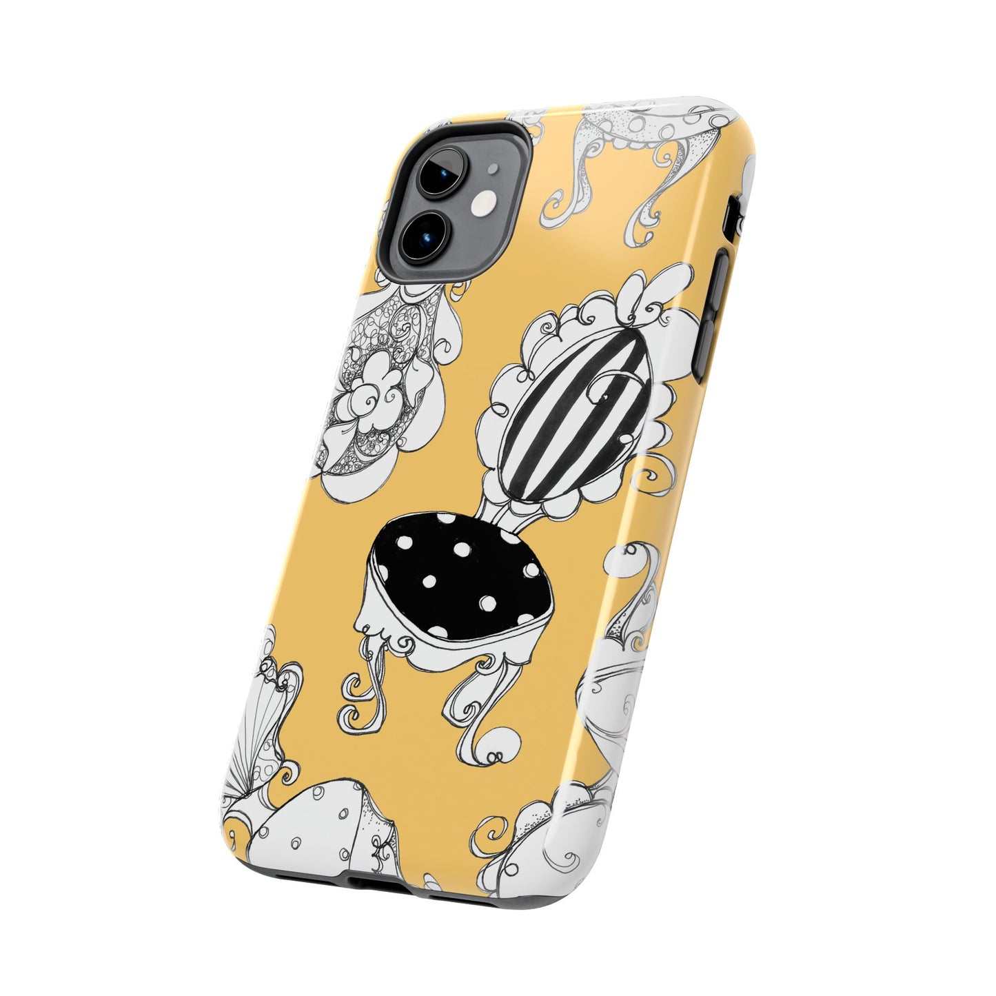 Bistro Chairs Yellow Phone Case