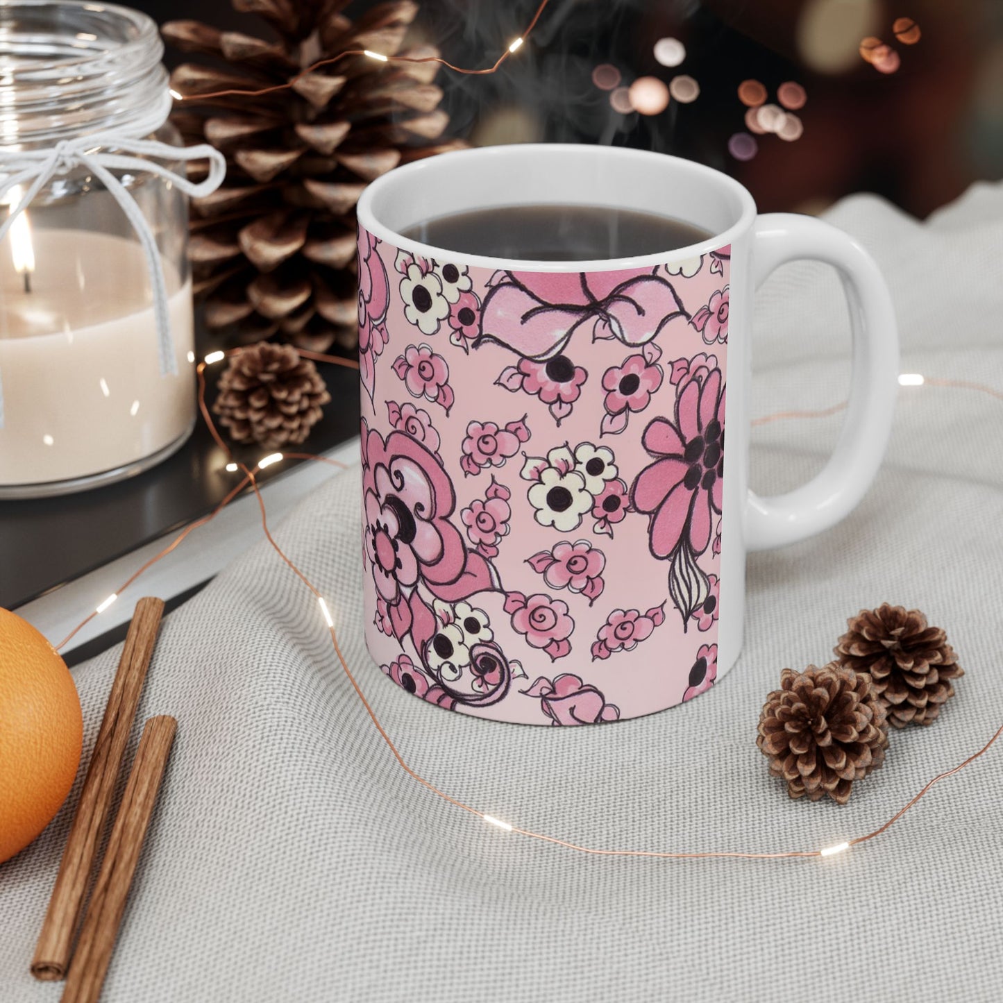 Profuse Posies Pink Cup