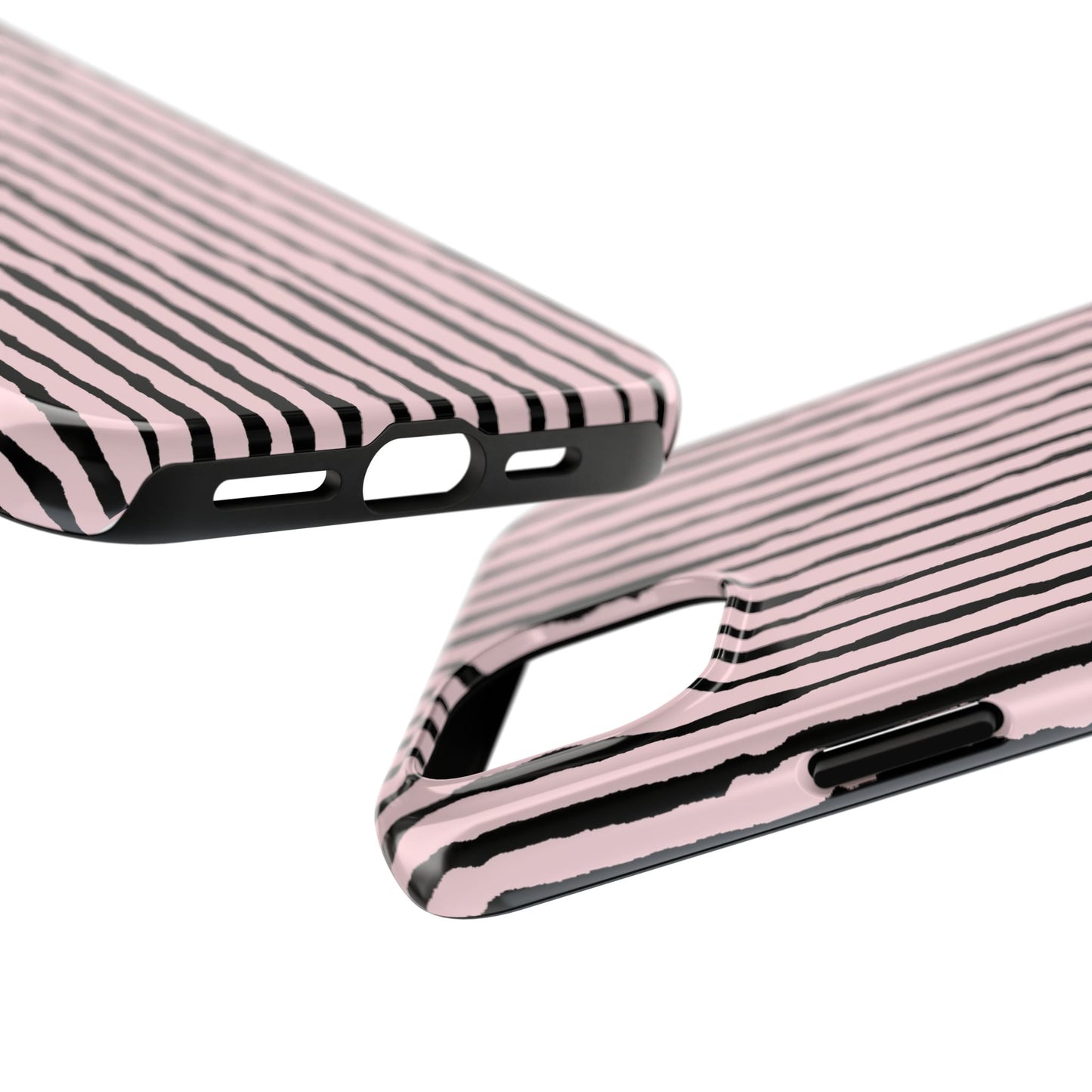 Sorta Stripe Light Pink / Black Phone Case