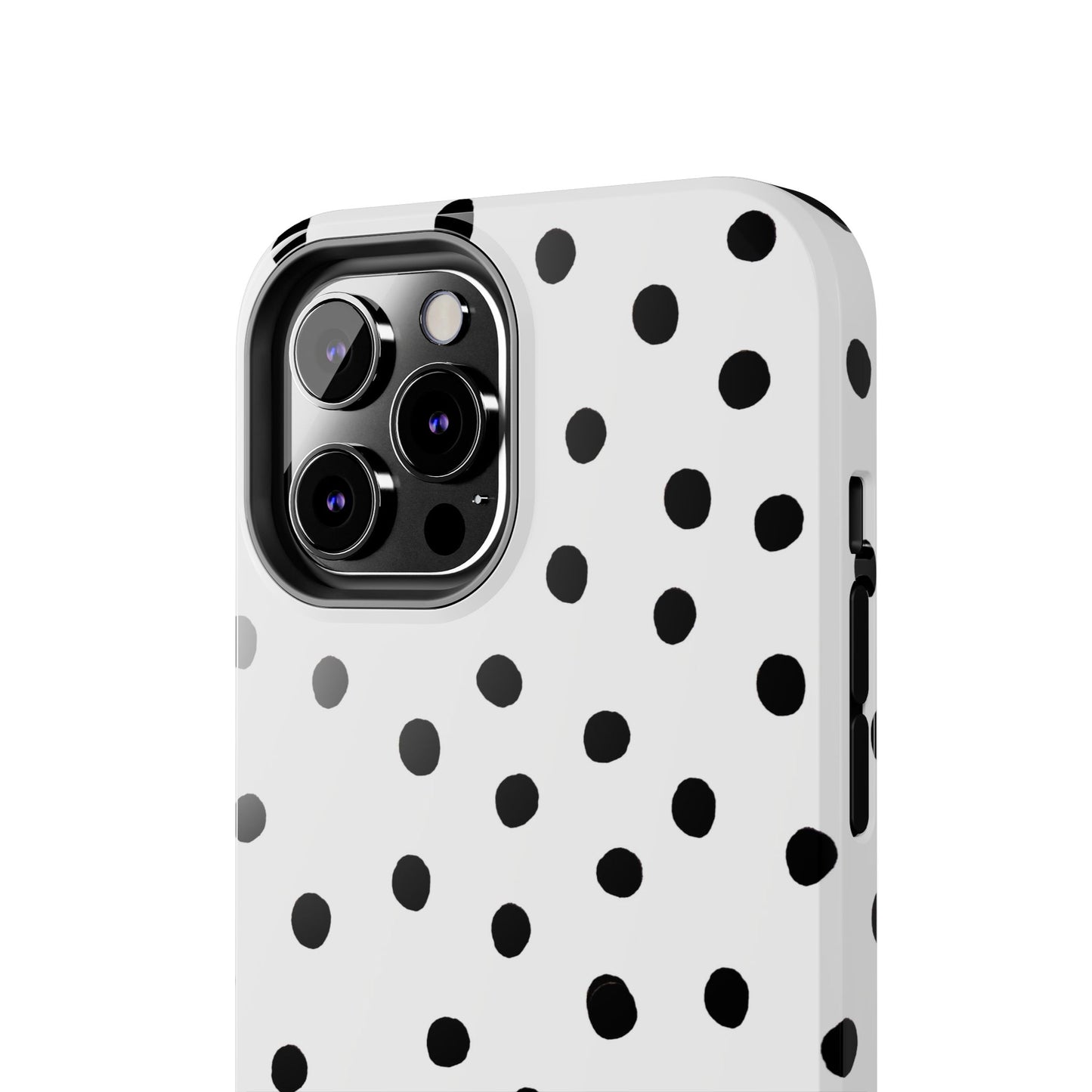 Dot White / Black Phone Case