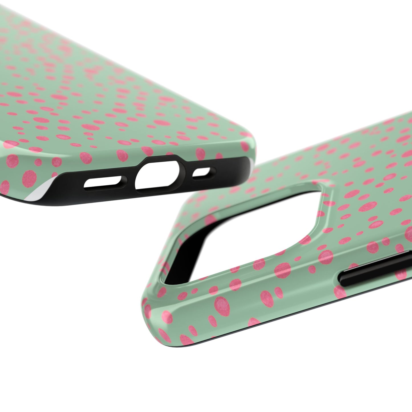 Balloon Dots Sage / Pink Phone Case