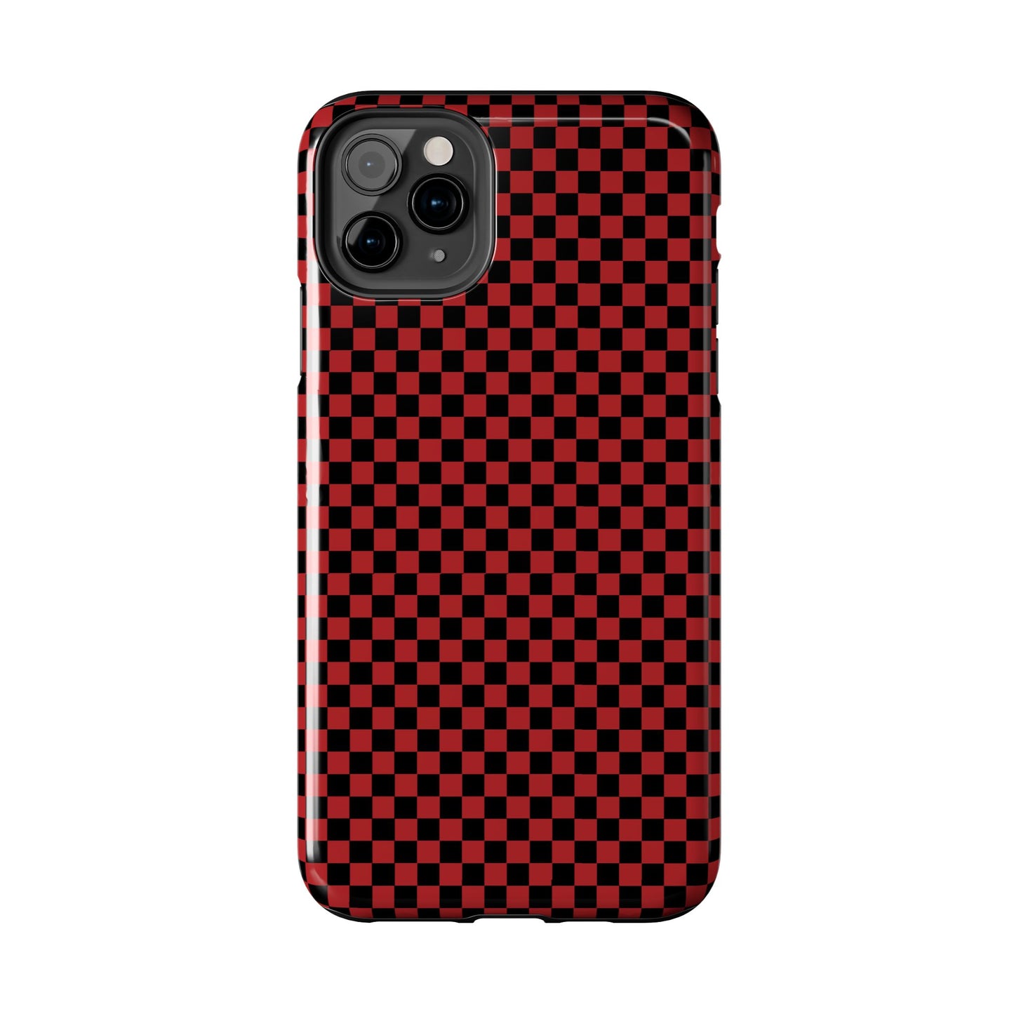 Checkerboard Red / Black Phone Case