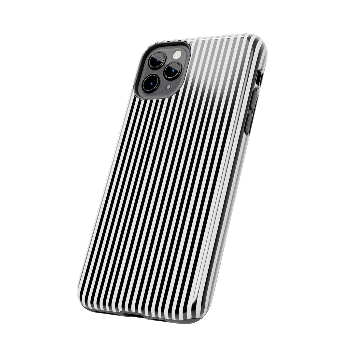 Stripe White / Black Phone Case