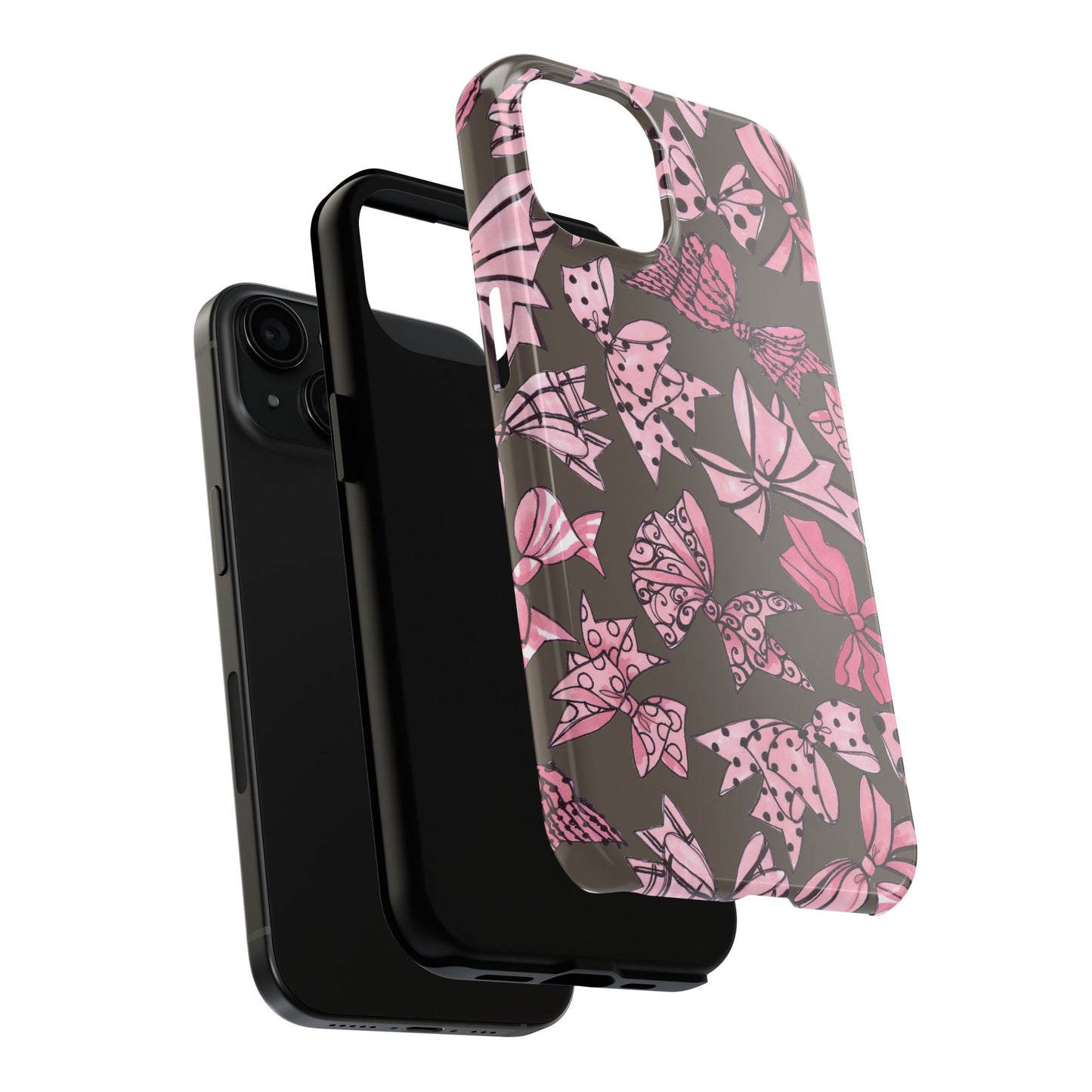 Blushing Bows Mocha Phone Case
