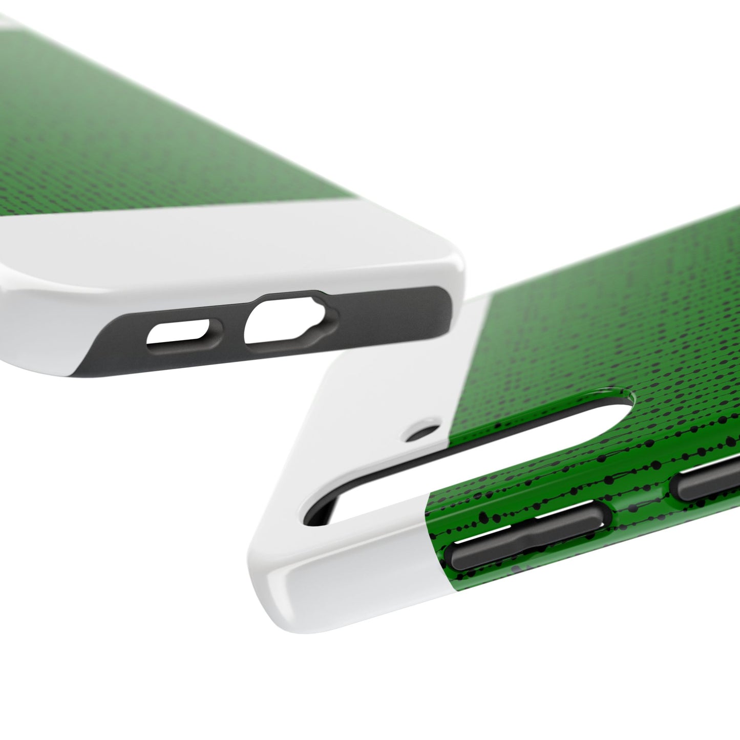 Beaded Curtain Green / Black Phone Case