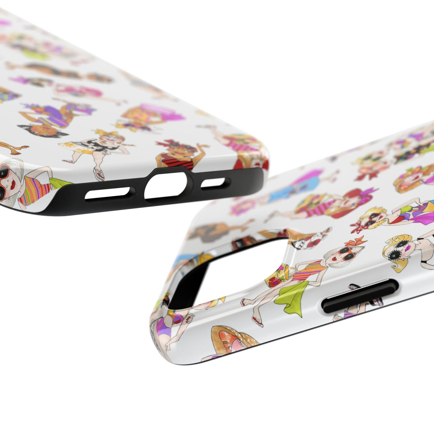 Tossed Beauties White Phone Case