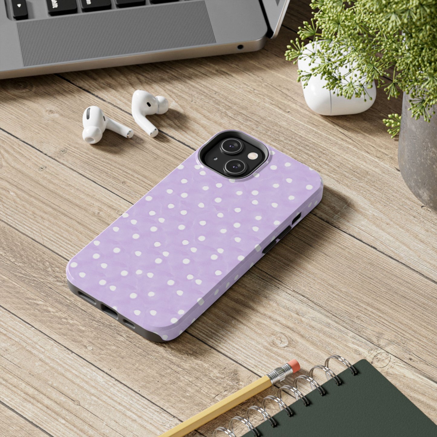 Space Dots Lilac / White Phone Case