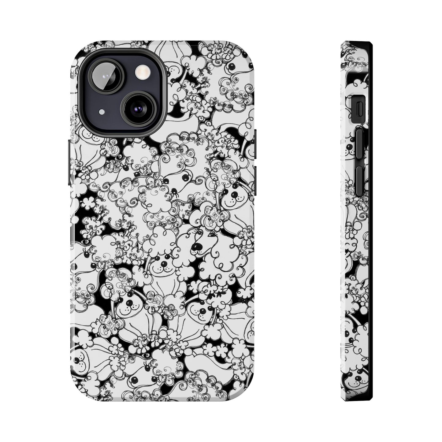 Poodle Party Black Phone Case