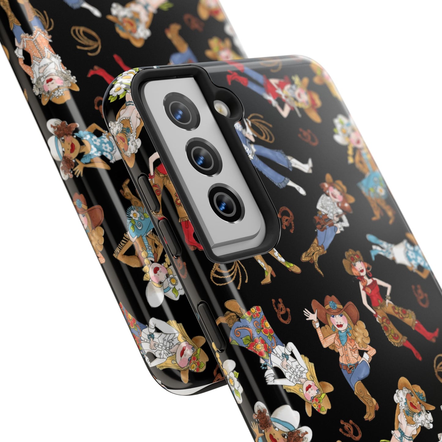 Tossed Cowgirls Black Phone Case