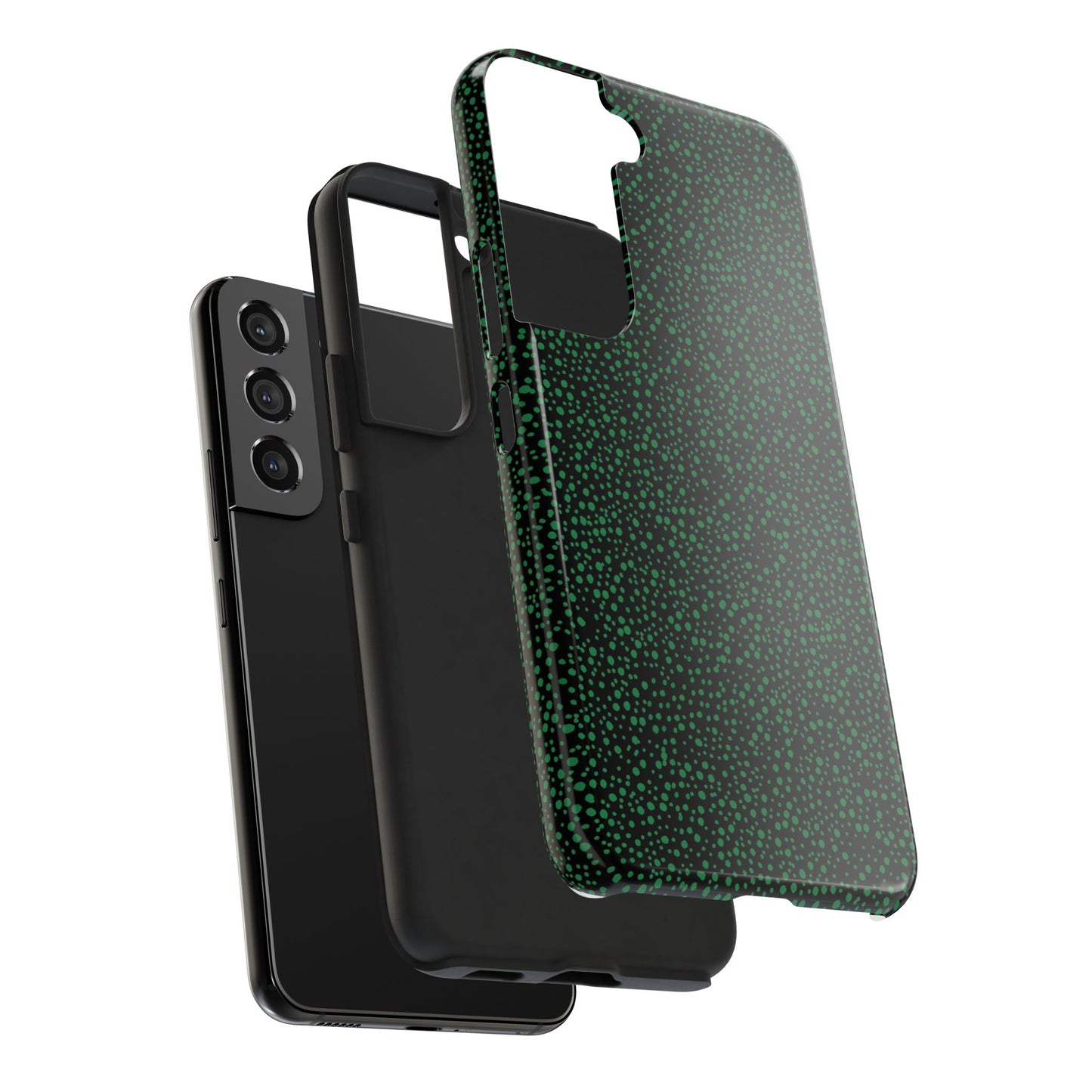 Confetti Black / Green Phone Case