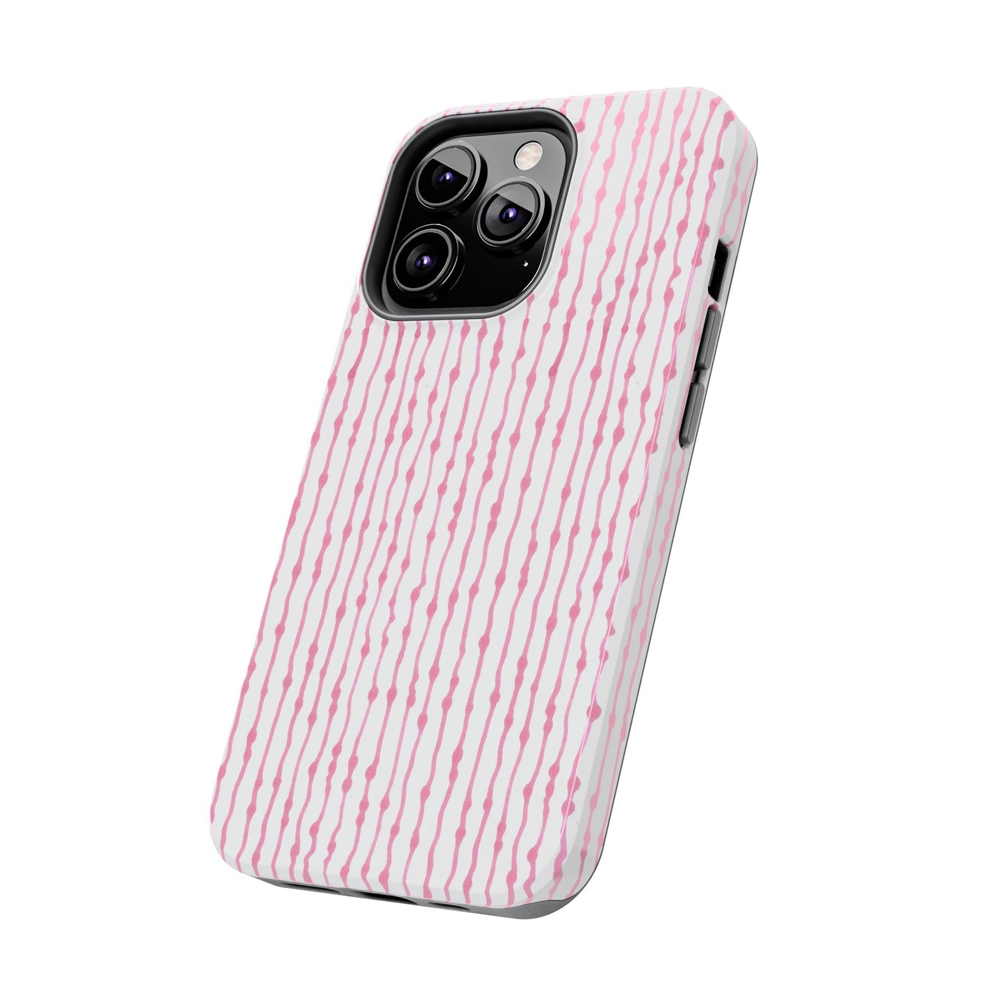 Faux Seersucker White / Pink Phone Case