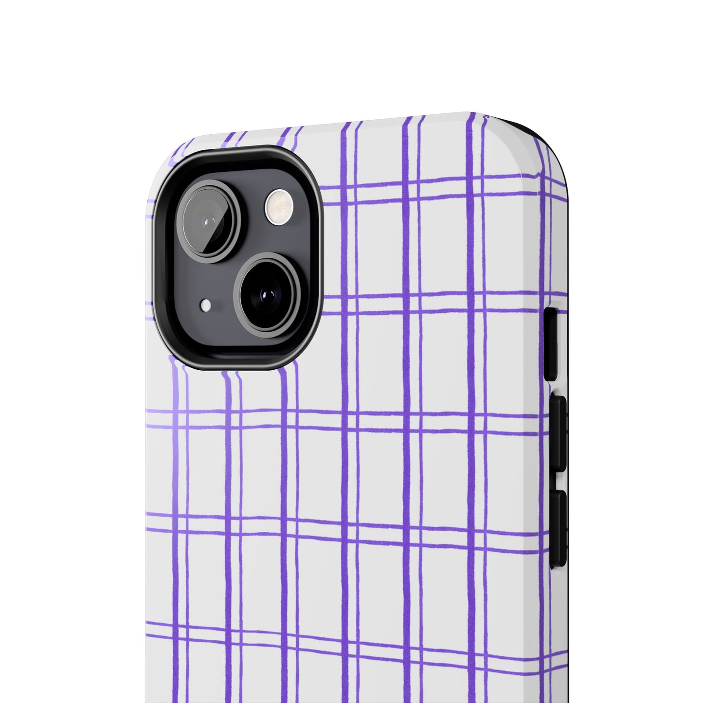 Little Plaid White / Blue Phone Case