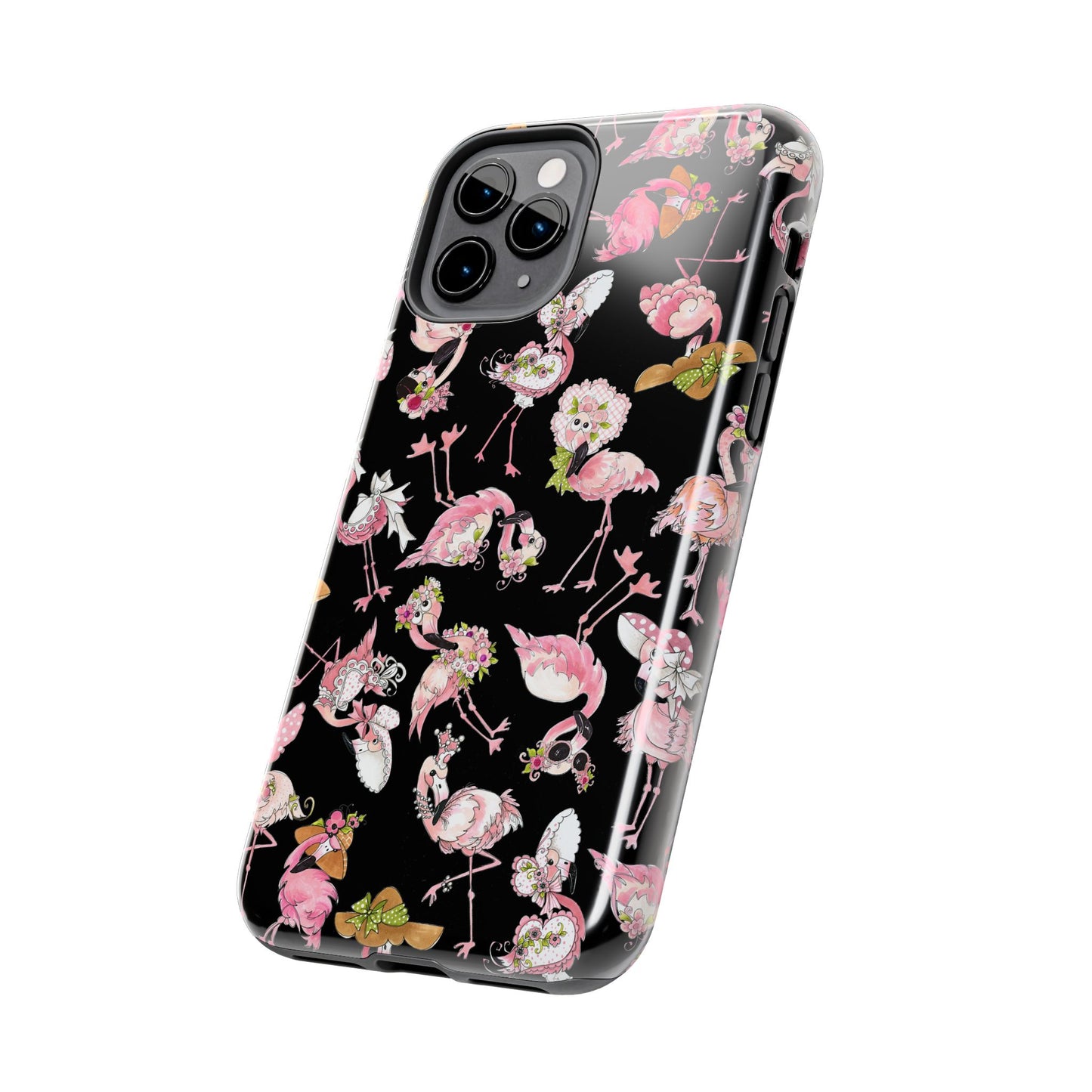 Tossed Flams Black Phone Case