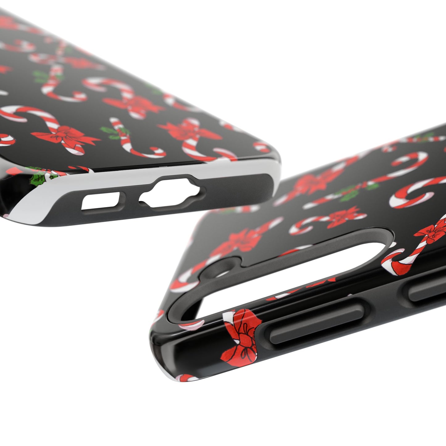 Candy Cane Crowd Black Phone Case