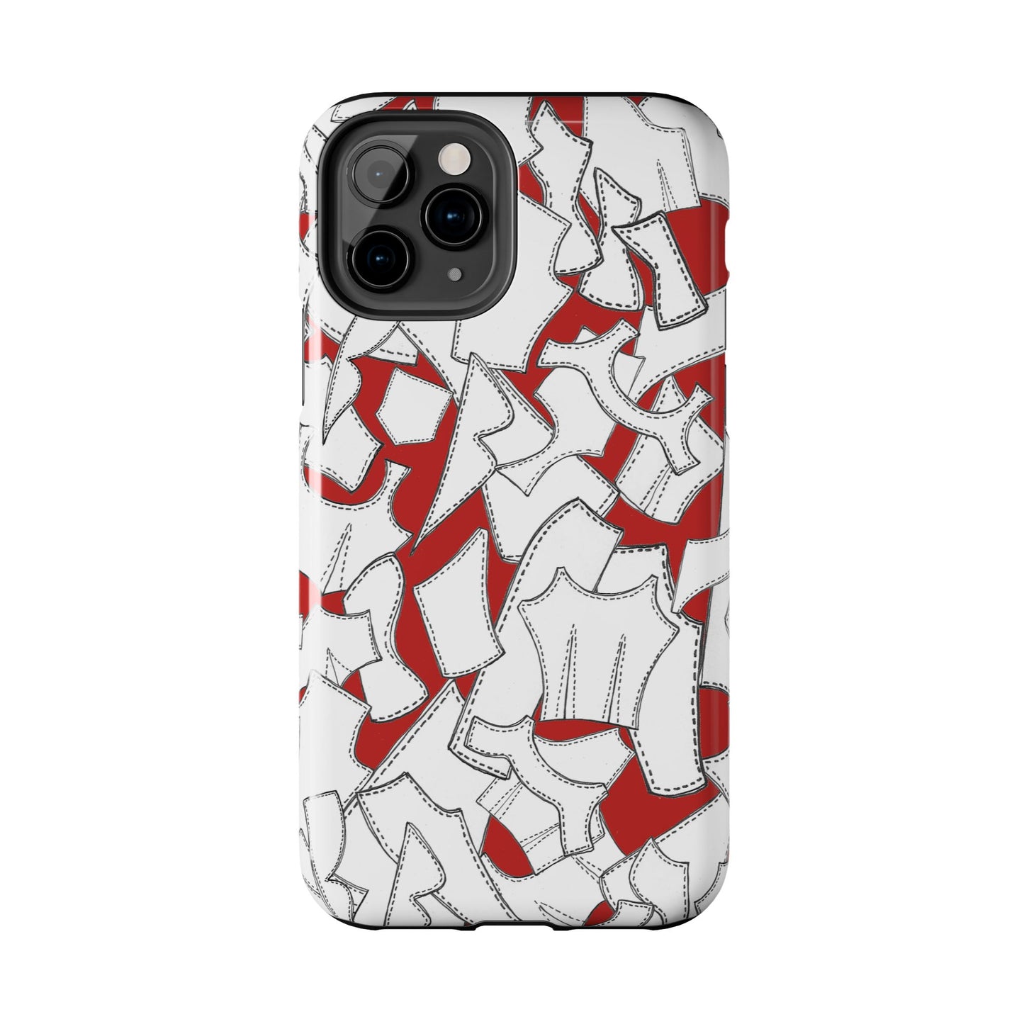 Pattern Pieces Red Phone Case
