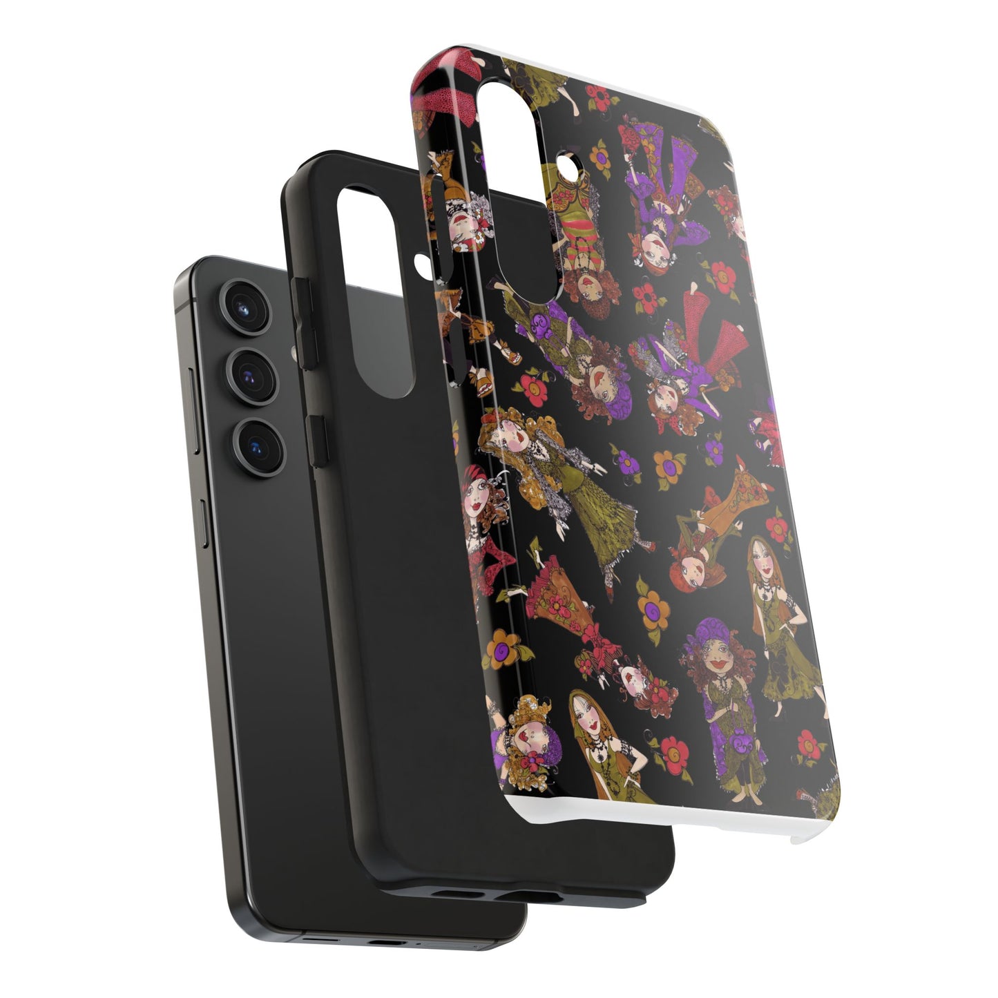 Tossed Gypsies Black Phone Case
