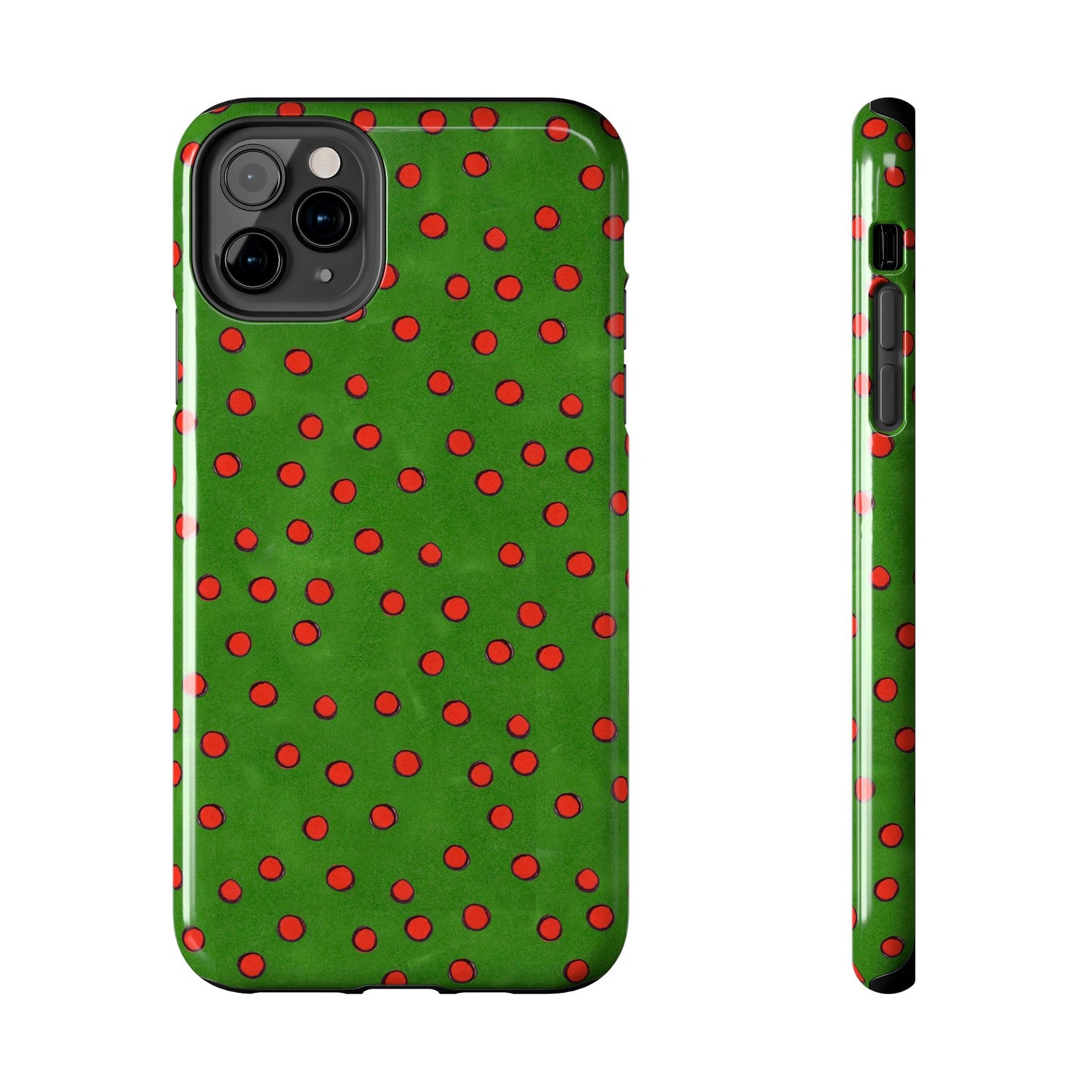 Dinky Dots Green / Red Phone Case