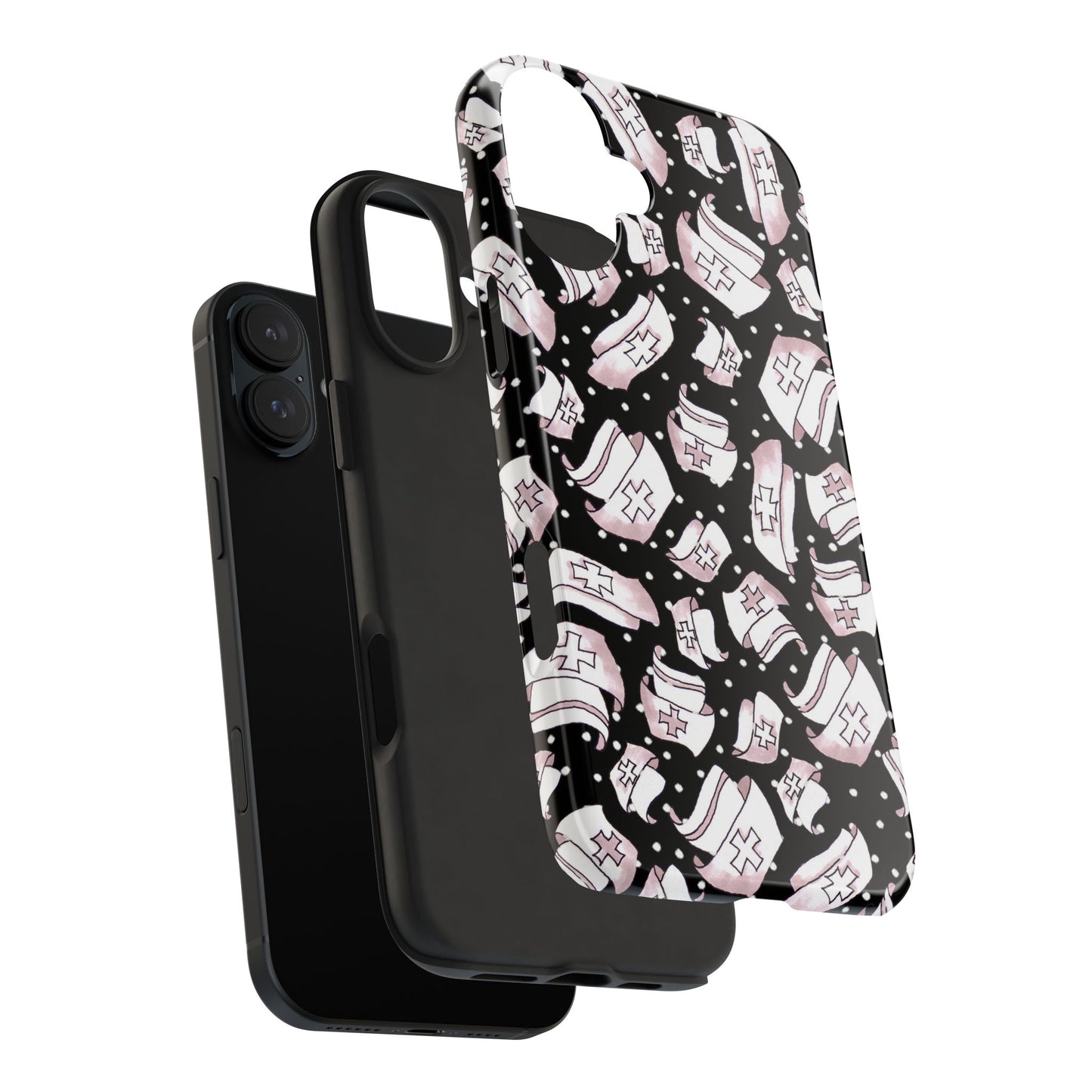Med Hats Black Phone Case