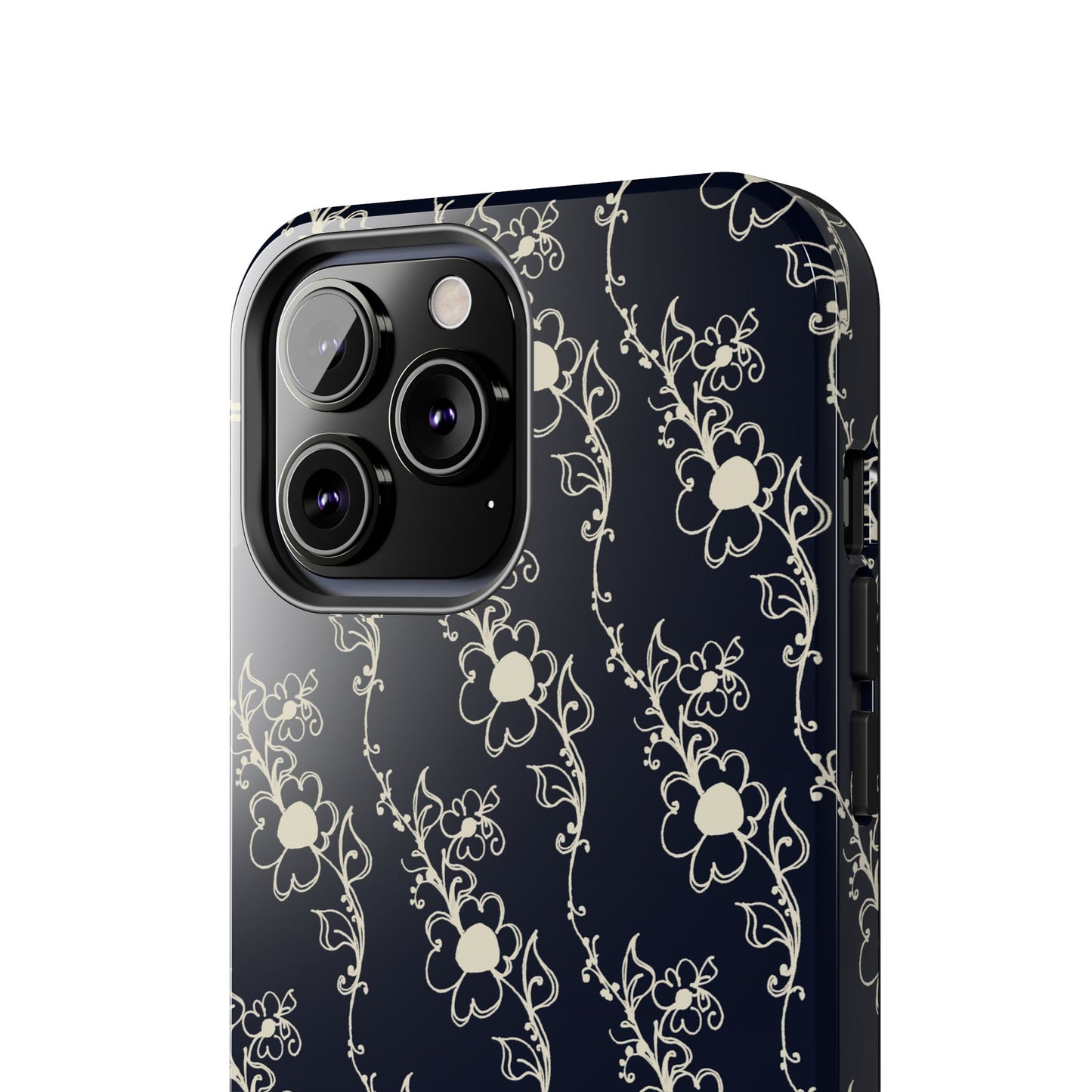 Diagonal Daisies Black / Ivory Phone Case