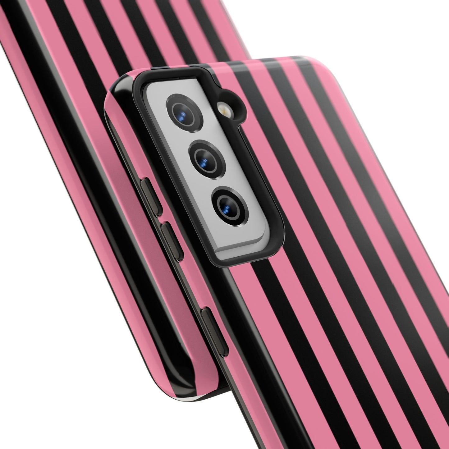 Vertical Stripe Pink / Black Phone Case