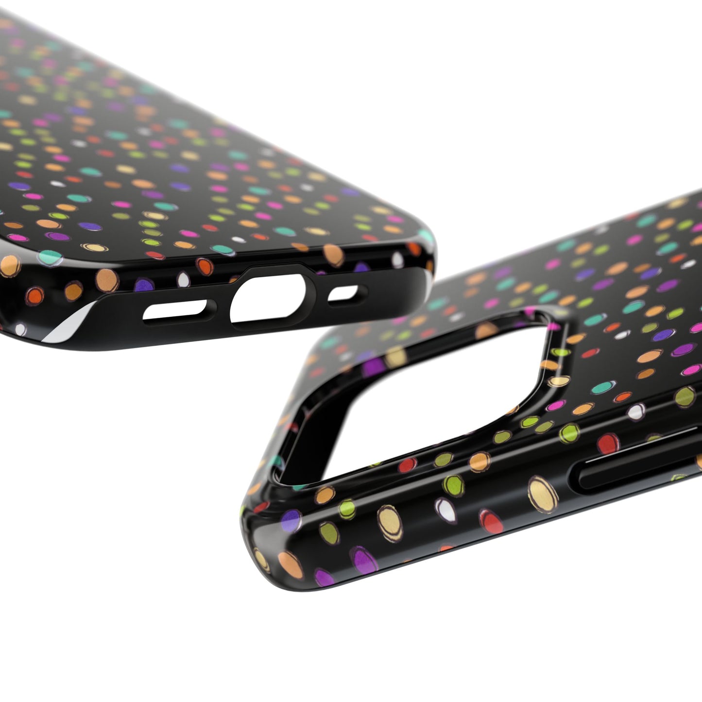 Dog Dots Black Phone Case
