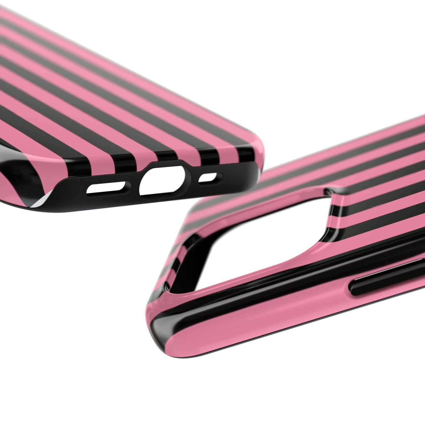 Vertical Stripe Pink / Black Phone Case