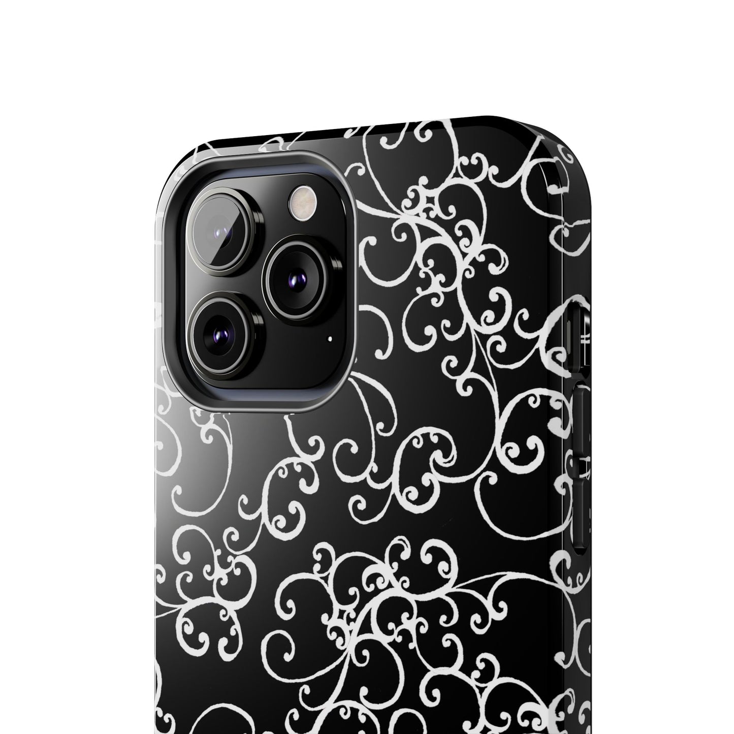 Elegant Scroll Black / White Phone Case