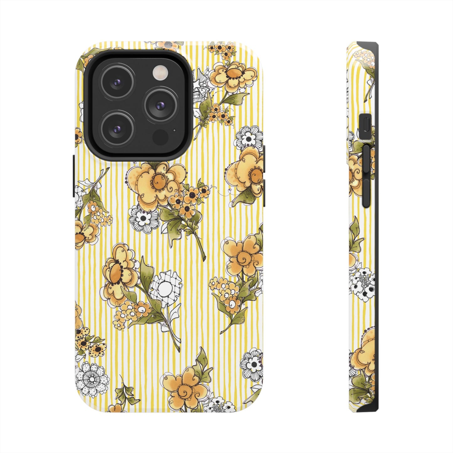 Bee Floral White / Yellow Phone Case