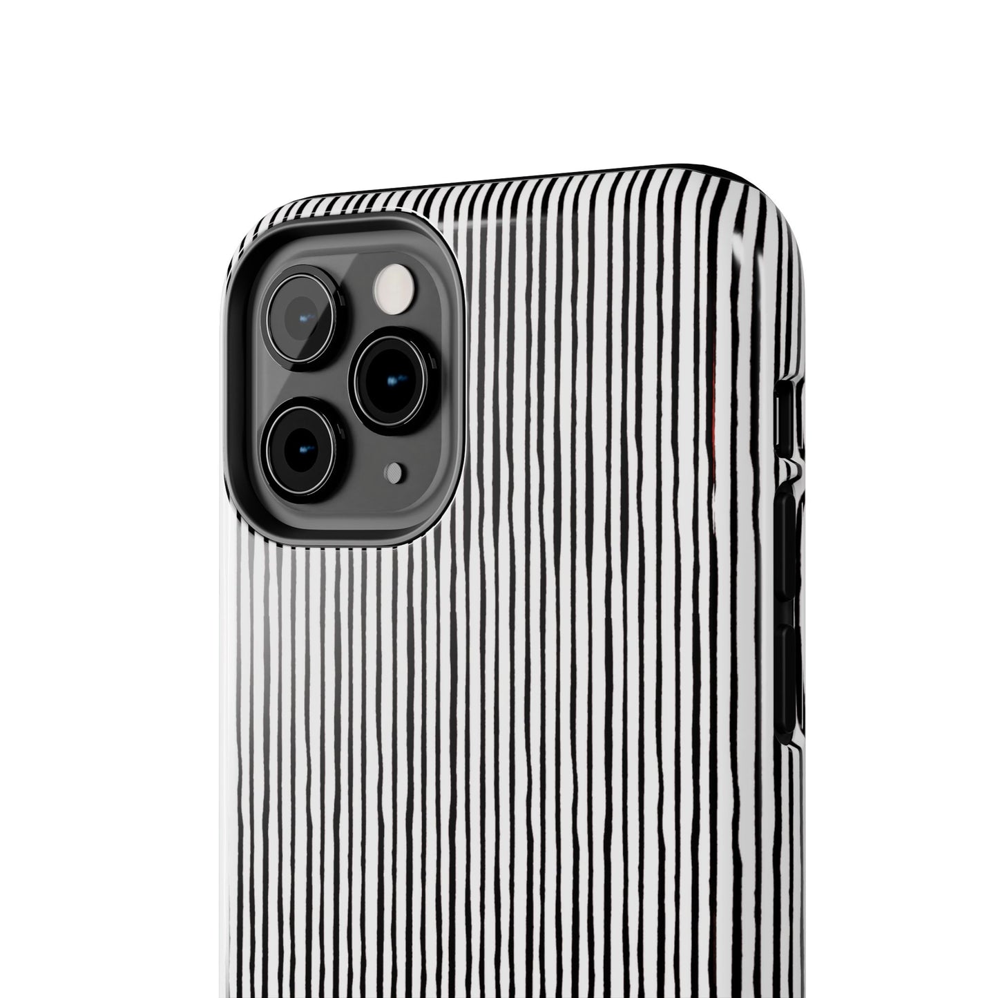 Quirky Pin Stripe White / Black Phone Case