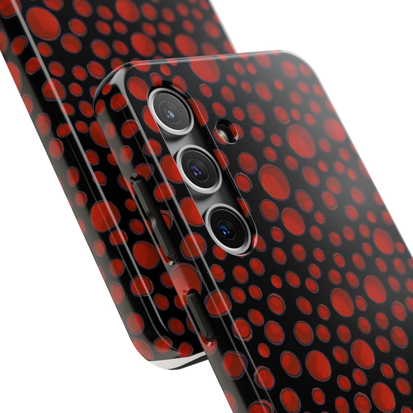 Dot Assortment Black / Red Phone Case
