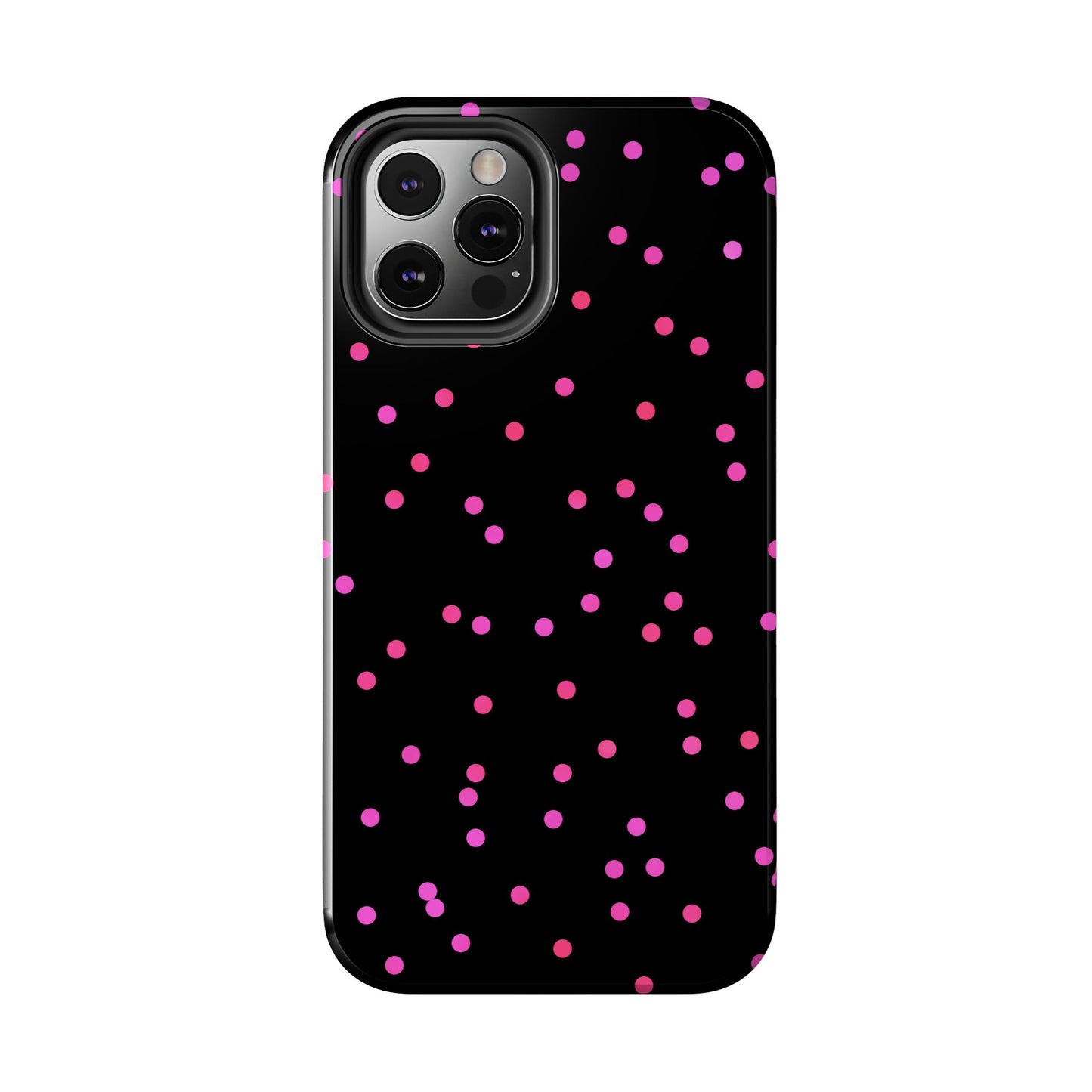Space Dots Black / Cerise Phone Case