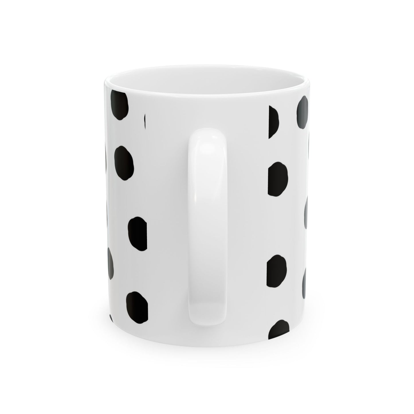 Jumbo Dots White / Black Cup