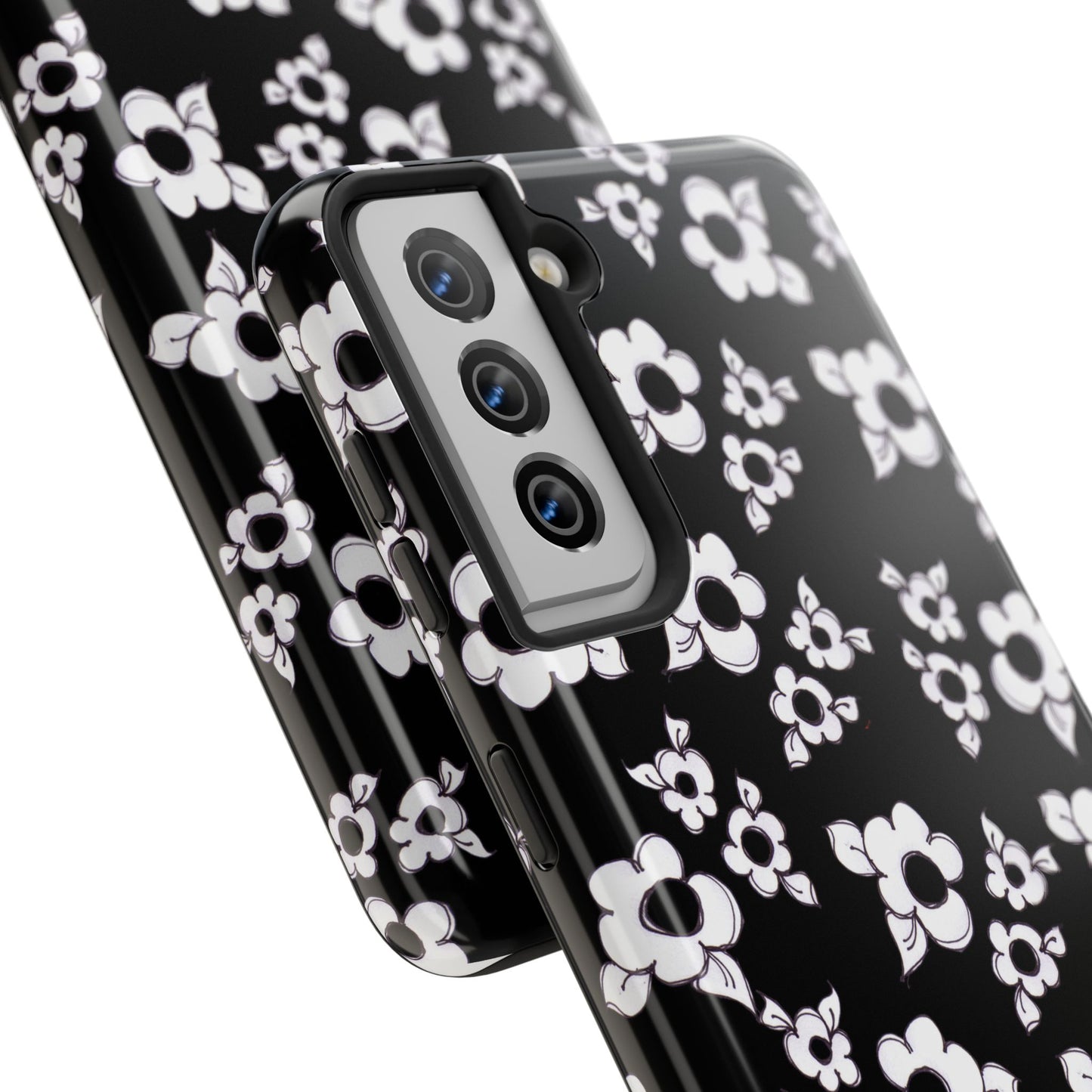 Daisy Cluster Black / White Phone Case