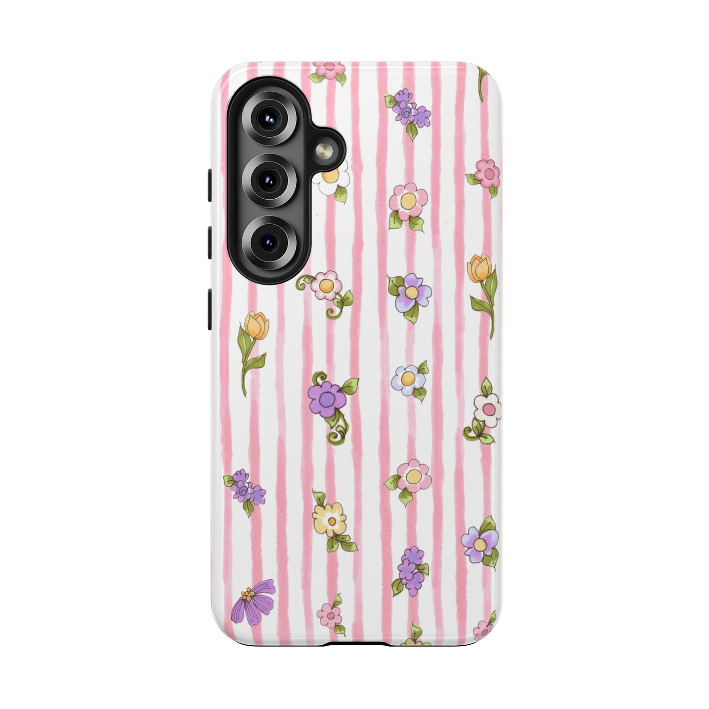 Pretty Posie Stripe Phone Case