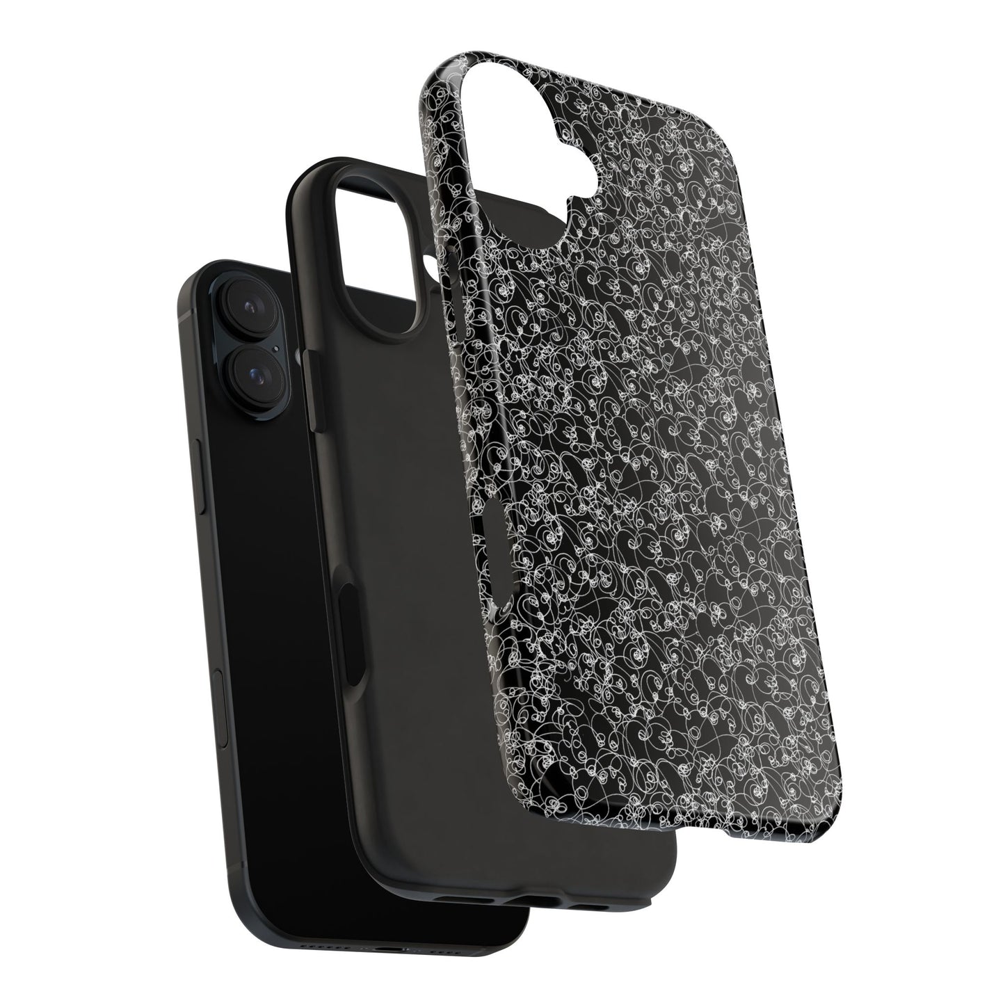 Scribble Black / White Phone Case