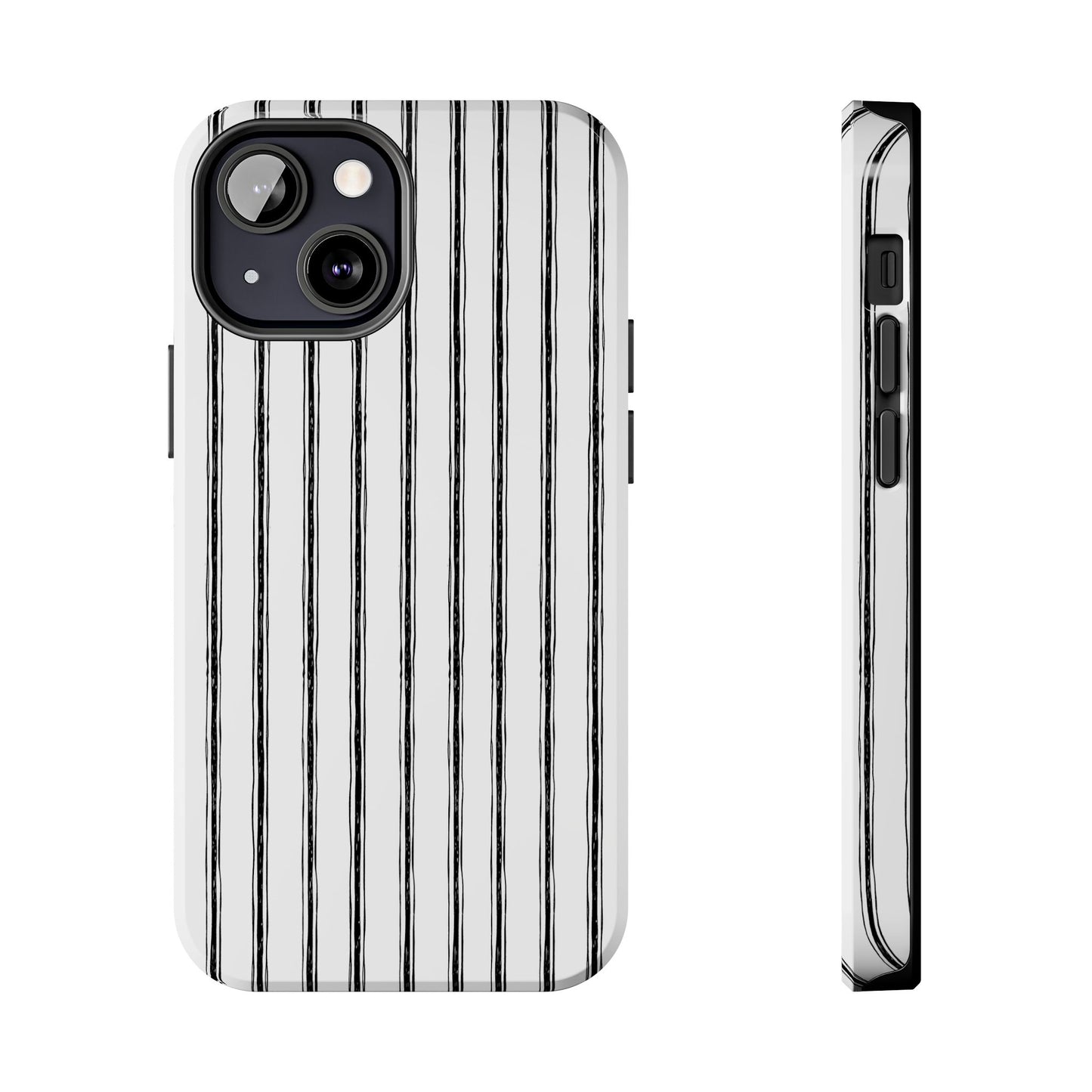 Napkin Stripe White / Black Phone Case
