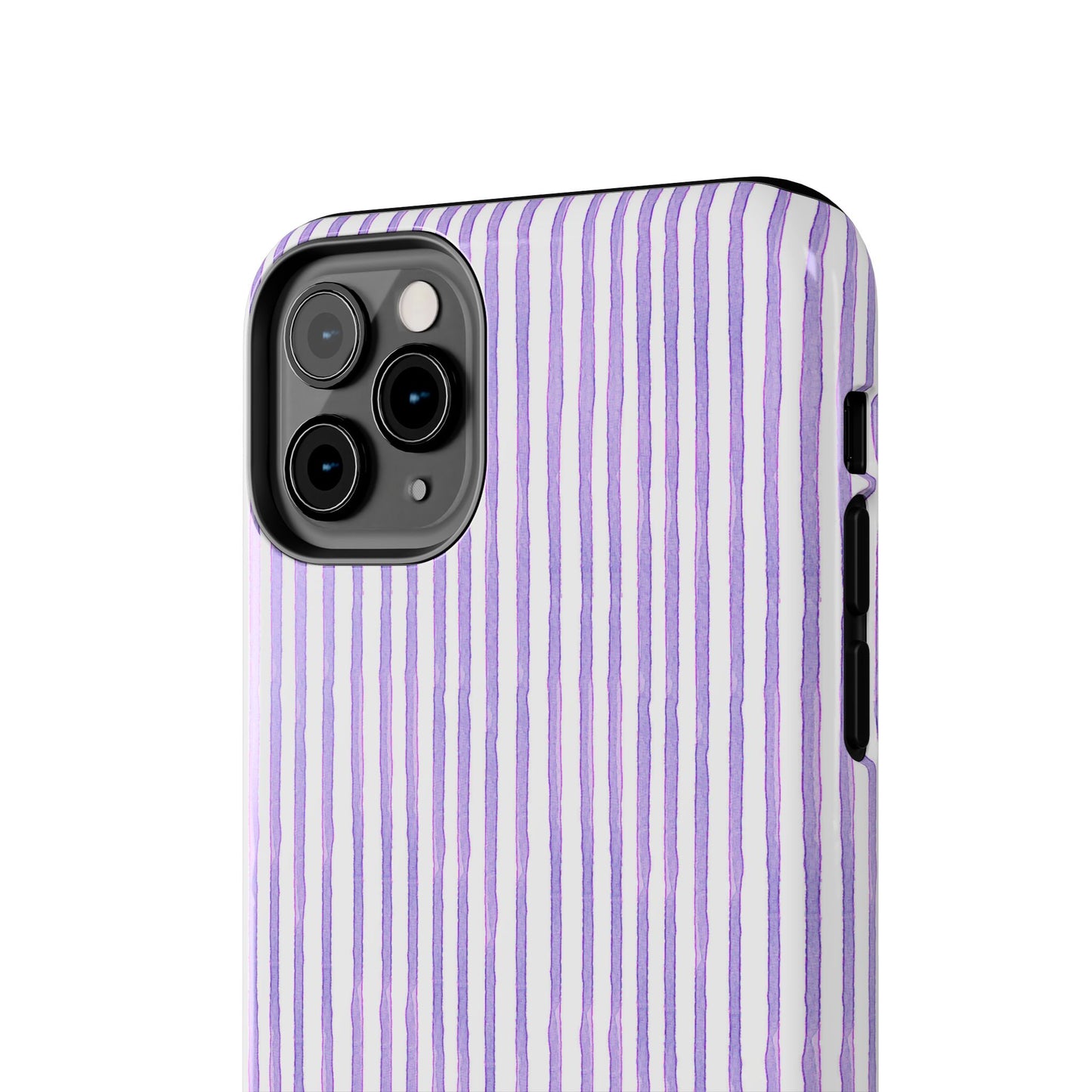 Candy Stripe White / Lilac Phone Case