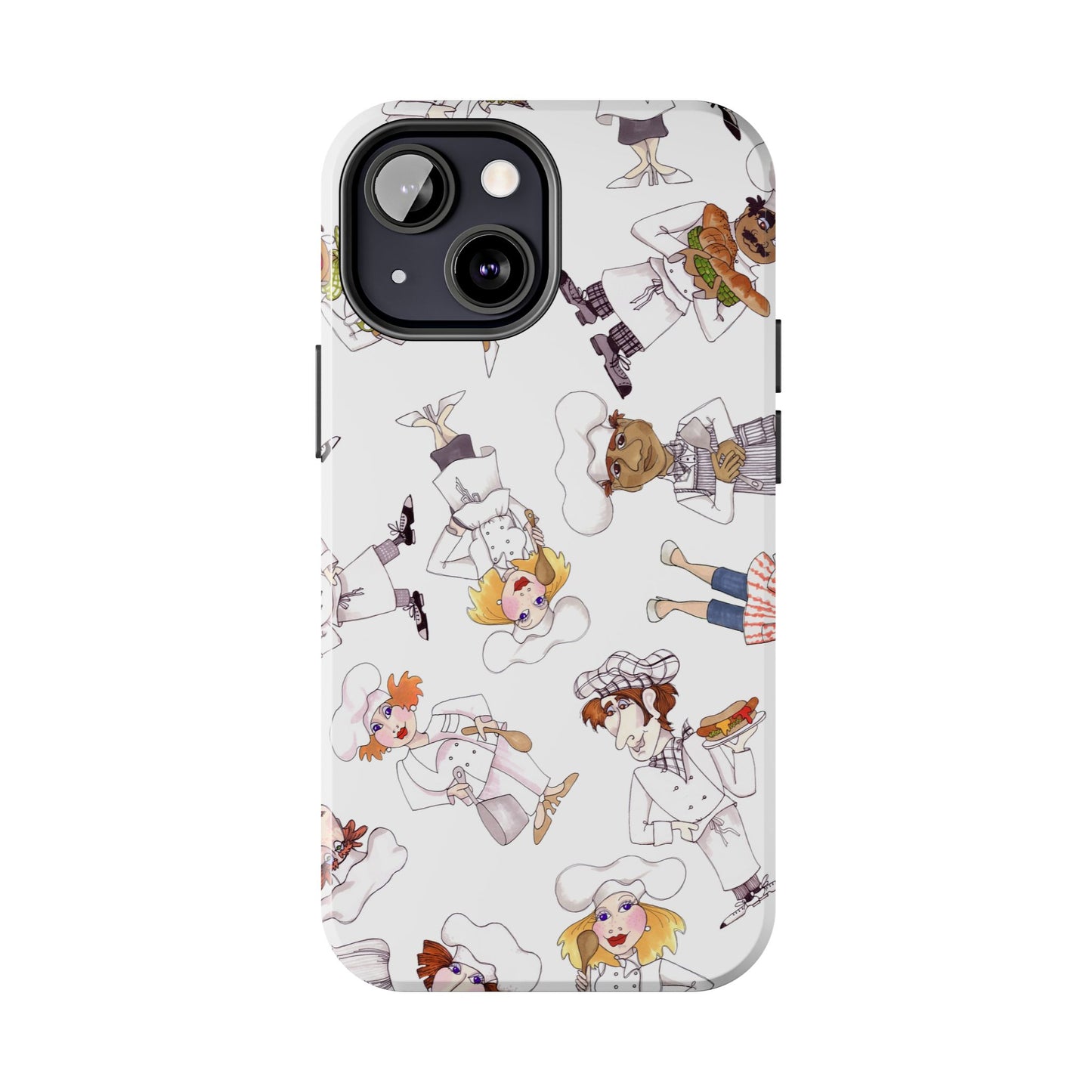 Tossed Chefs White Phone Case