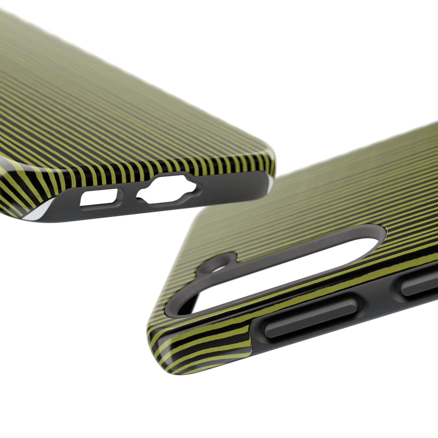 Happy Stripe Green / Black Phone Case