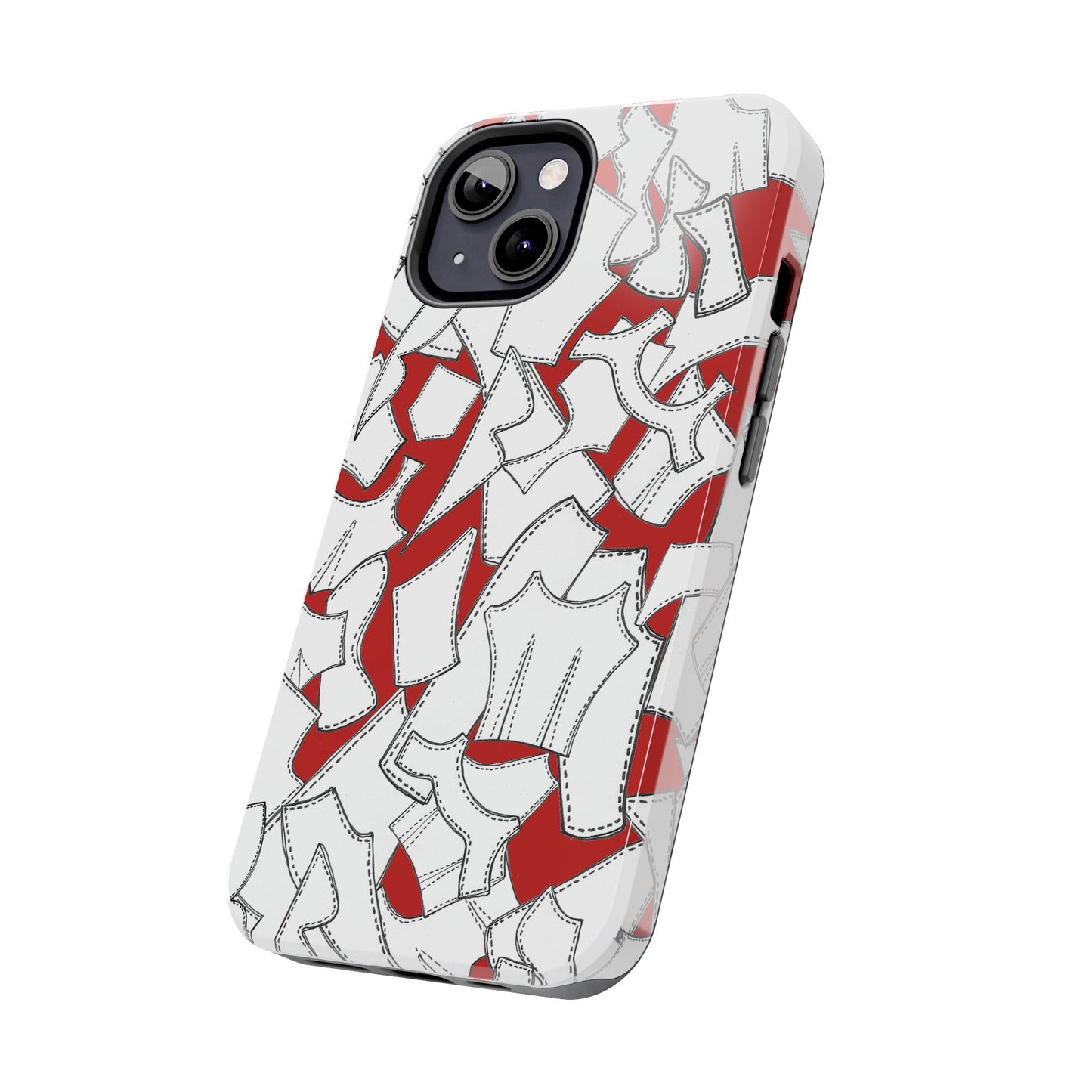 Pattern Pieces Red Phone Case