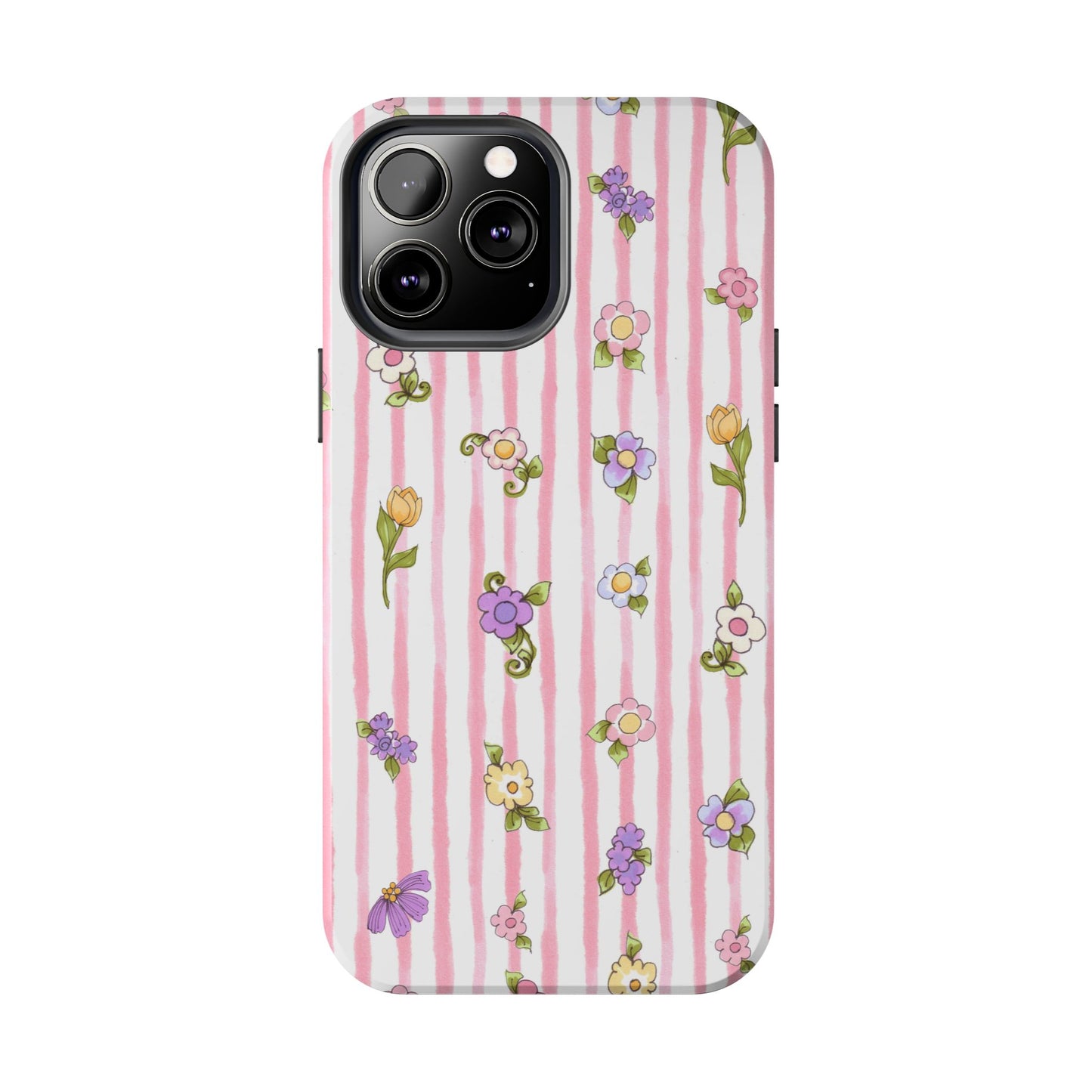 Pretty Posie Stripe Phone Case
