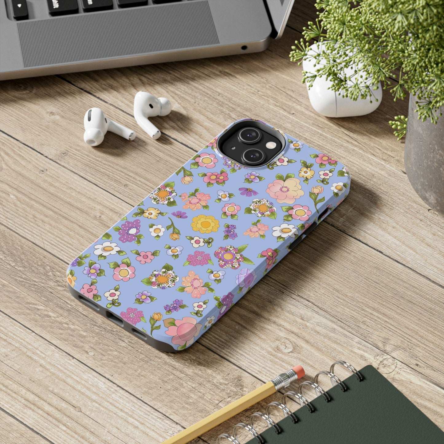 Flowery Blue Phone Case